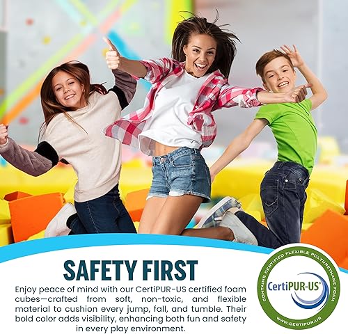 Miniatura 3 de Foamma Blue Foam Pit Cubesbloques de 8 x 8 x 8 pulgadas, paquete de 20 unidades para gimnasia, freerunning y cursos de parkour, parques de patineta,