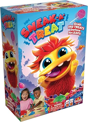 Vista 4 de Goliath Juego Sneak-A-Treat - Agarra las golosinas antes de que salte el caramelo Critter - Juego preescolar, a partir de 4 años, 2 a 4 jugadores
