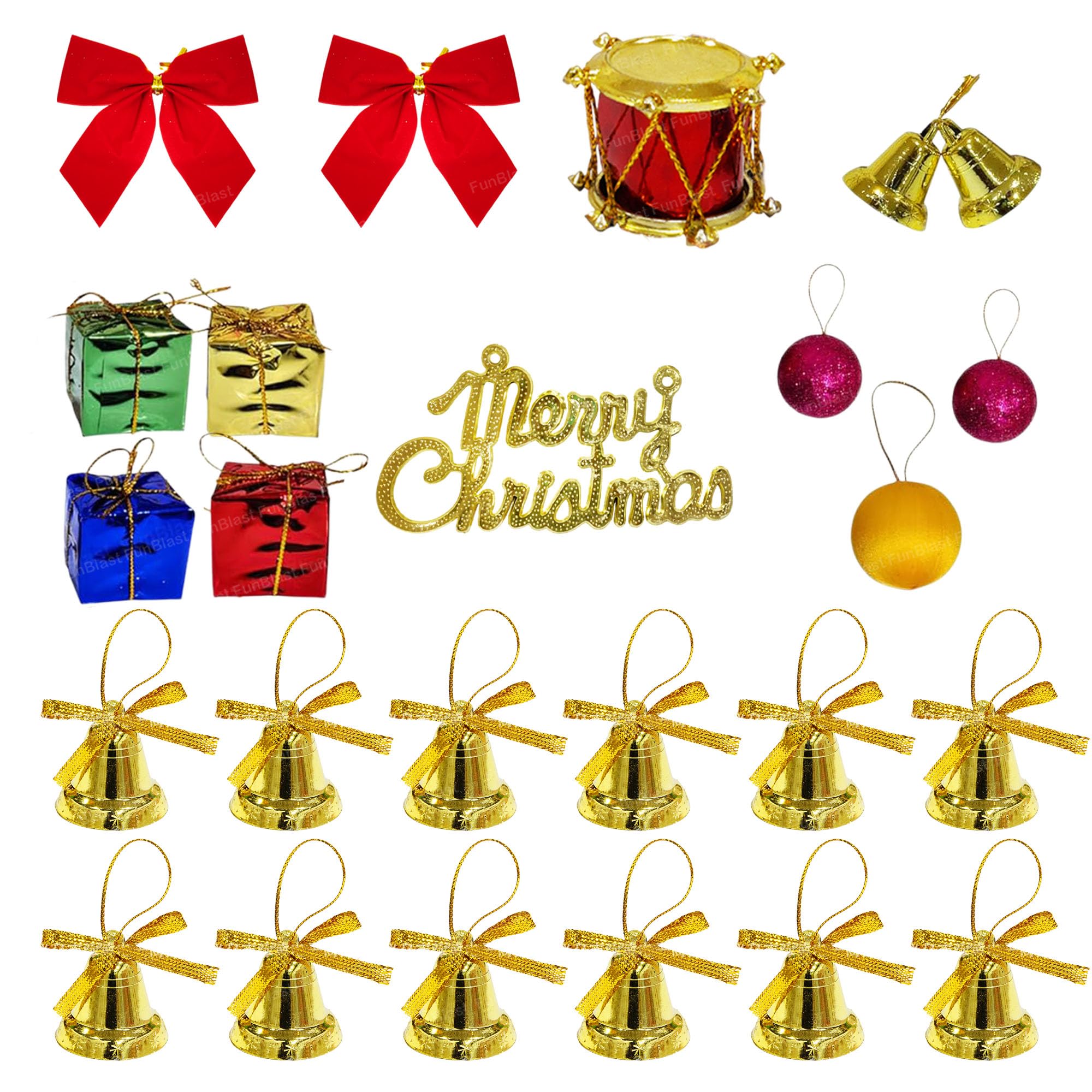 Buy FunBlast Christmas Tree Decoration Balls Ornaments 25 Pcs Hanging