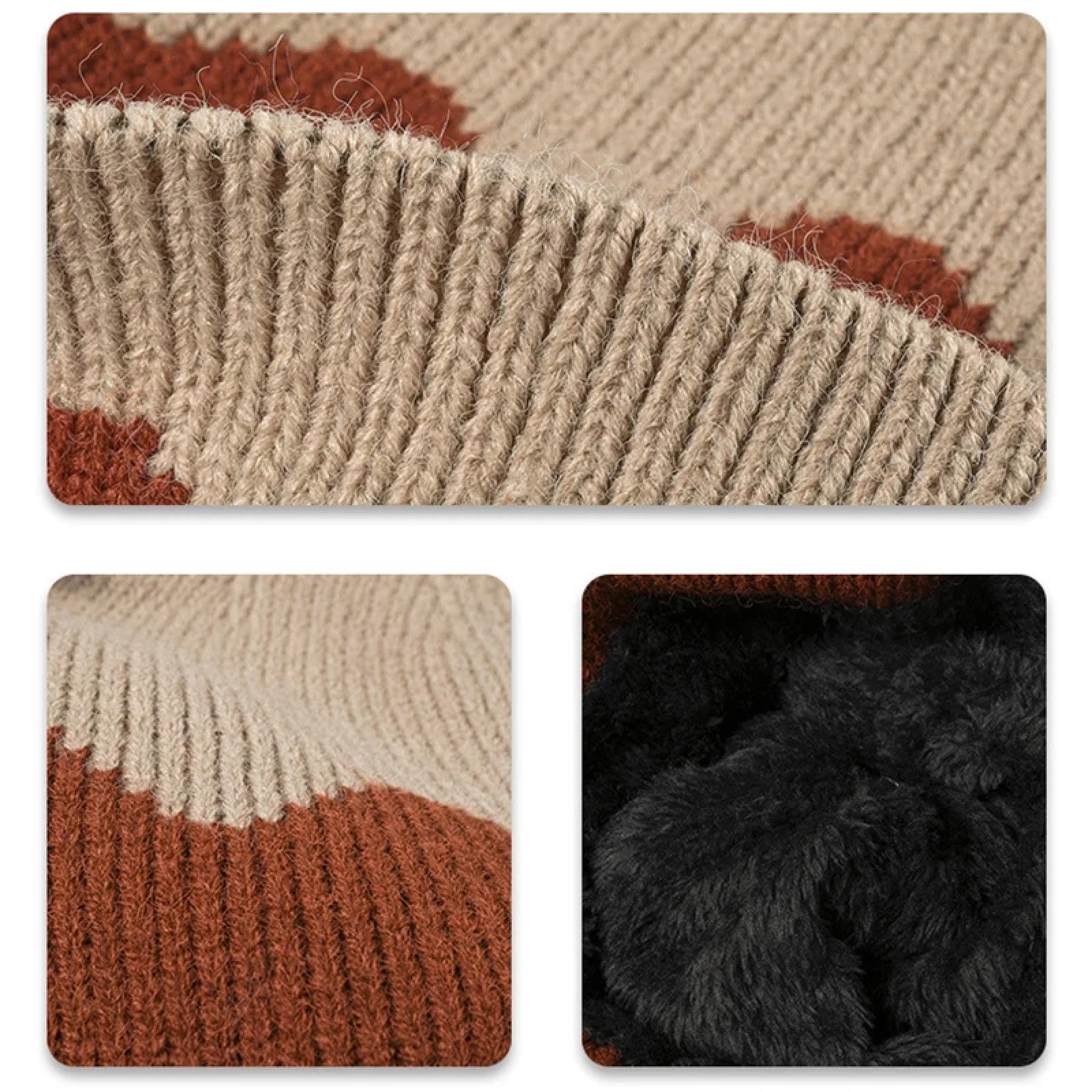 Casquettes Bonnets Chapeaux Bonnet Tricoté Bonnet Chapeau Bonnet Tricoté Chaud d'hiver pour Femme, Bonnet À Pompon, Chapeau À Boule, Bonnet À La Mode, Bonnet À Pull