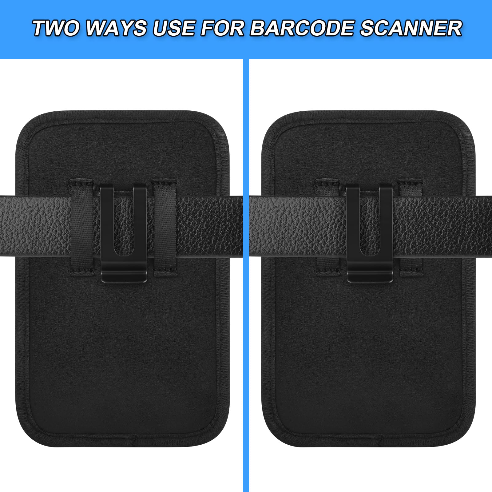 Funda para escáner de código de barras de 2 vías, bolsa de transporte vertical resistente para Zebra TC75x, TC75, TC70x, TC70, TC72, TC77, M60, MC65, MC67 para funda de agarre de mano con clip de 4