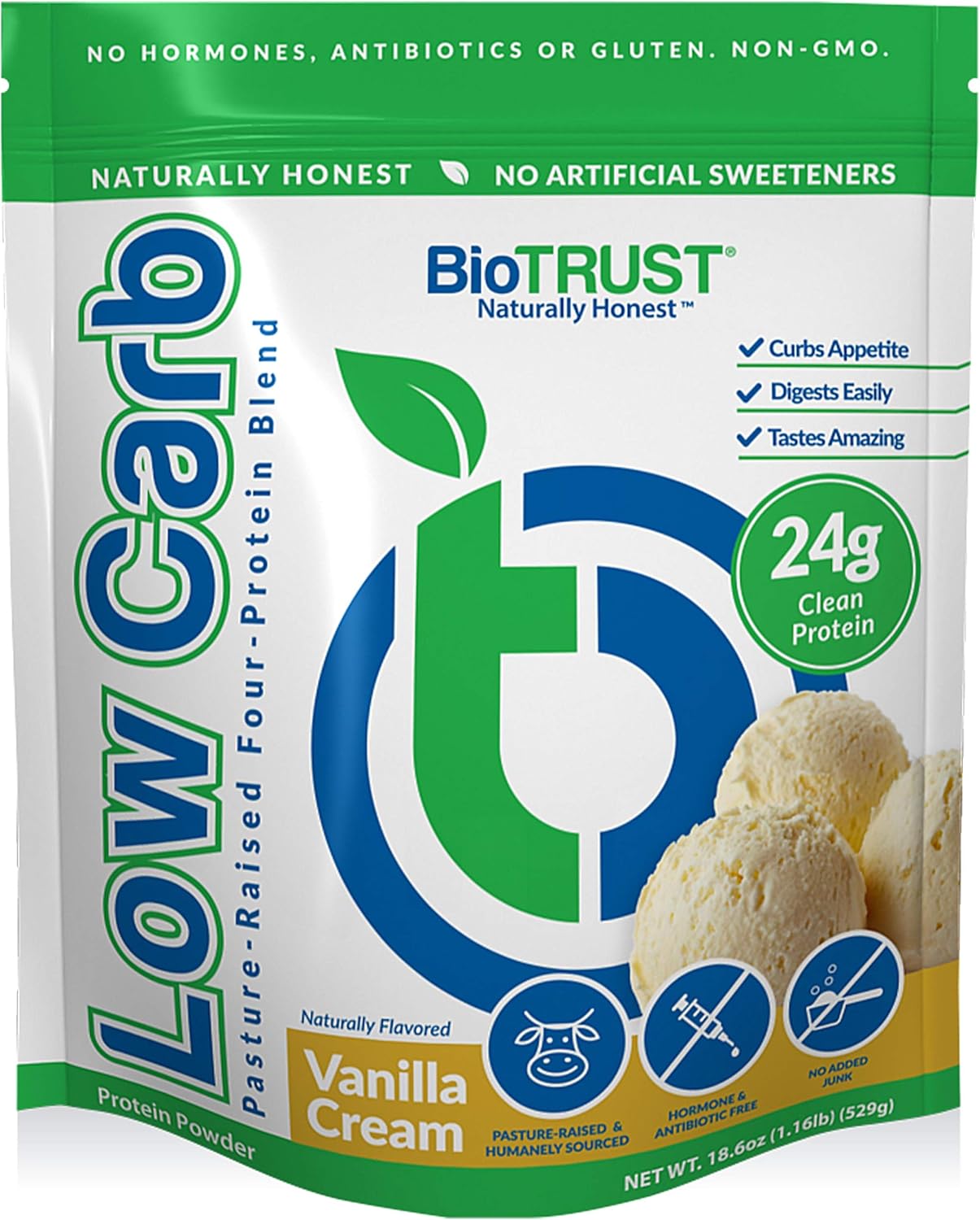 Buy BioTrust Low Carb Natural and Delicious Protein Powder ...