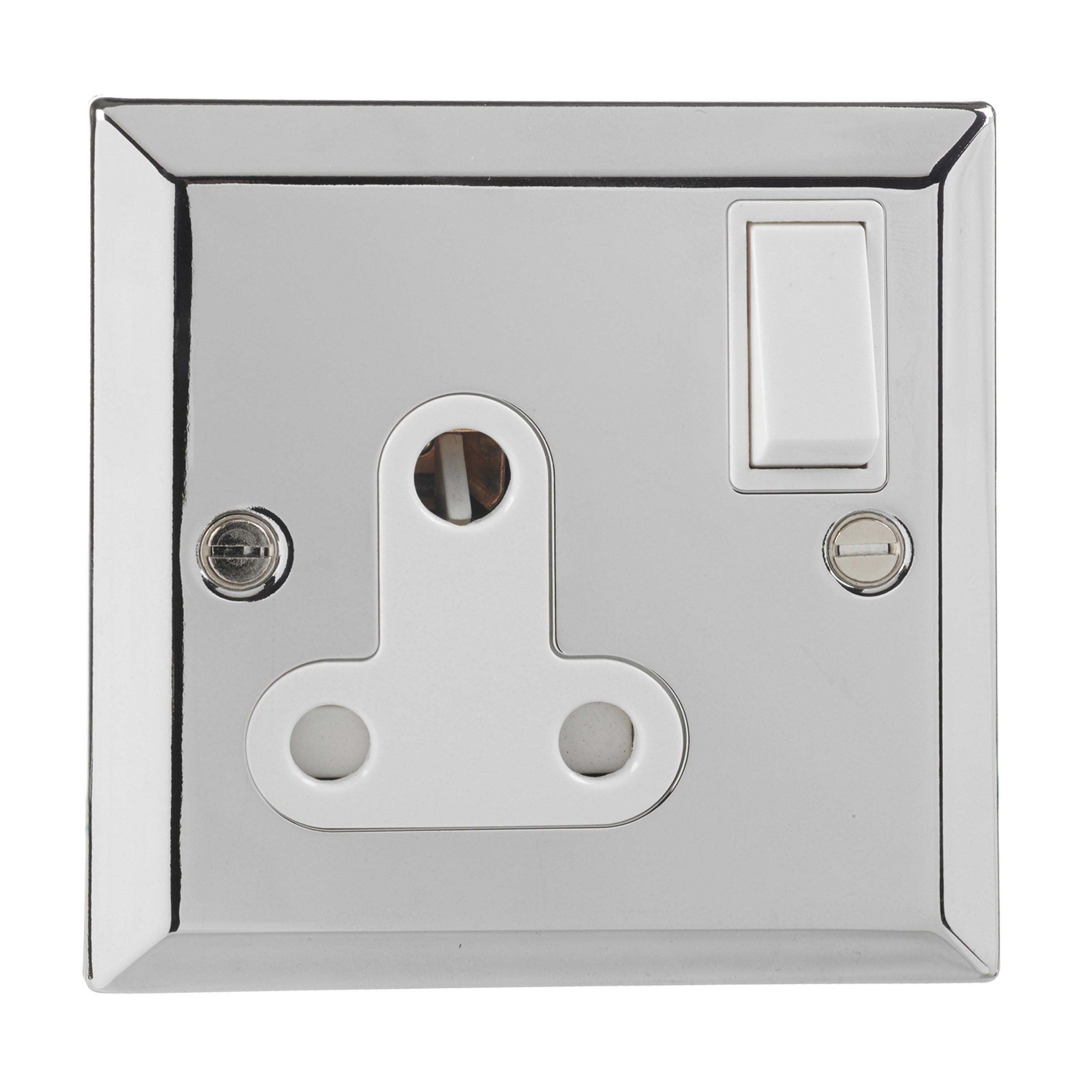 British General Chrome Round Pin 15A Single Socket BS 546 : Amazon.co ...