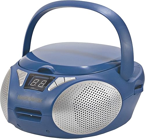 Miniatura 7 de MAGNAVOX MD6924-BL - Boombox portátil de carga superior con radio estéreo AMFM en azul  compatible con CD-RCD-RW  pantalla LED  puerto AUX
