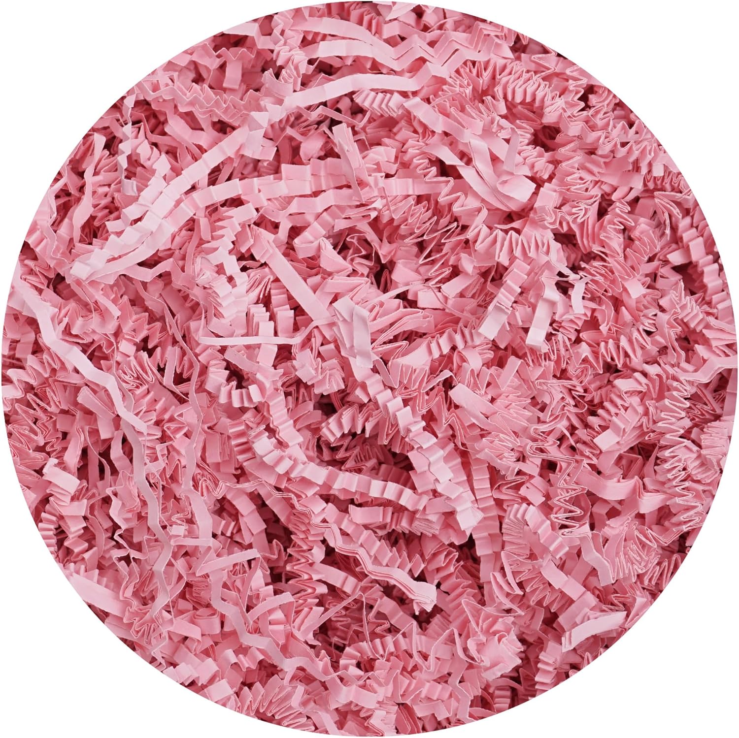 Hampton Distribution Light Pink Crinkle Paper Filler, 2lb Shredded Paper For Gift Baskets, Shredded Paper, Basket Filler for Birthdays, Weddings, Showers & Holidays
