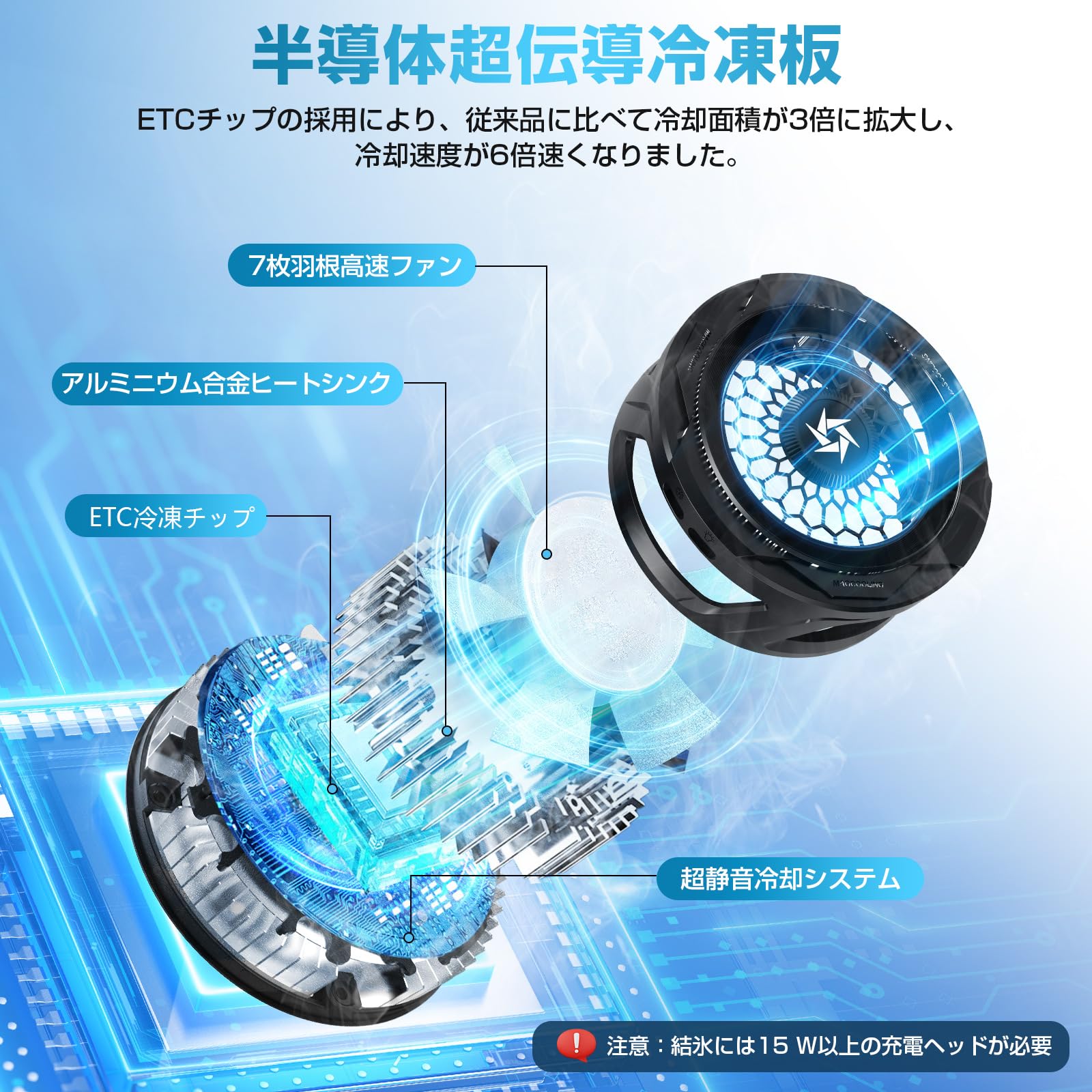 Amazon.co.jp: 2025進化 スマホ 冷却ファン スマホクーラー 磁気式