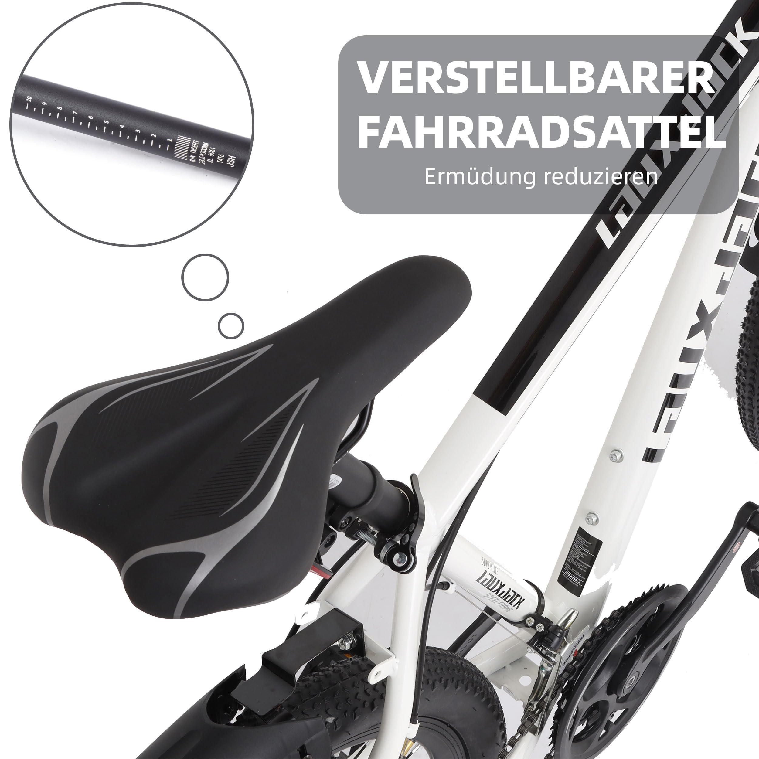 STAPERFO Bicicleta de montaña de 26 pulgadas Hardtail – MTB con 21 marchas y frenos de disco, horquilla de suspensión, bicicleta para hombre y mujer a partir de 160 cm – Bicicleta de ciudad y terreno