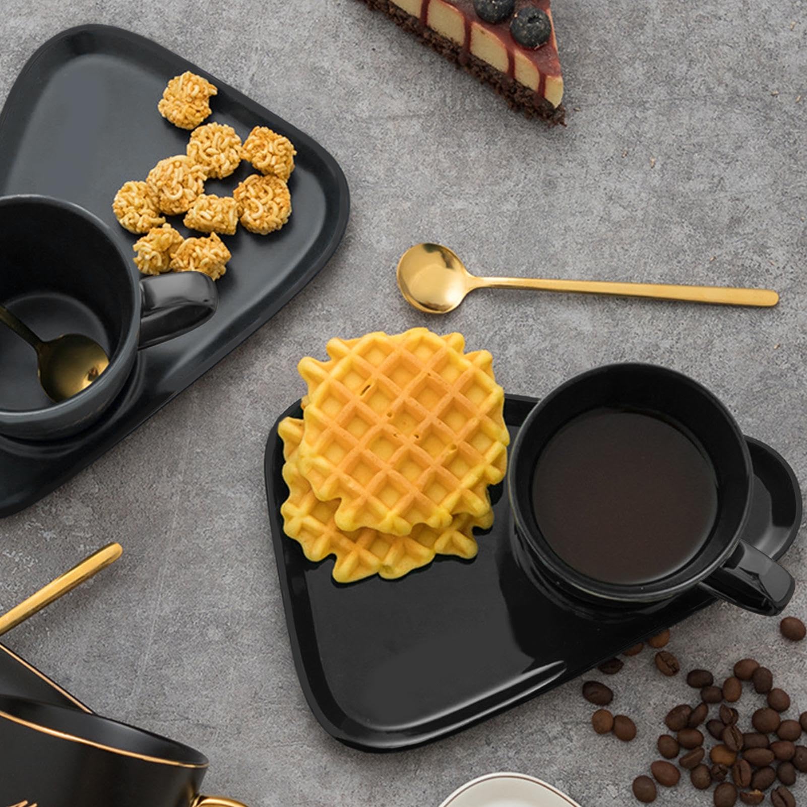 Cappuccino-Tassen-Set, Espressotassen aus Keramik Hitzebeständige | Kaffeetassen-Set mit Untertassen und Löffeln für Freundin, Ehefrau, Freundin, Schwester, Tochter