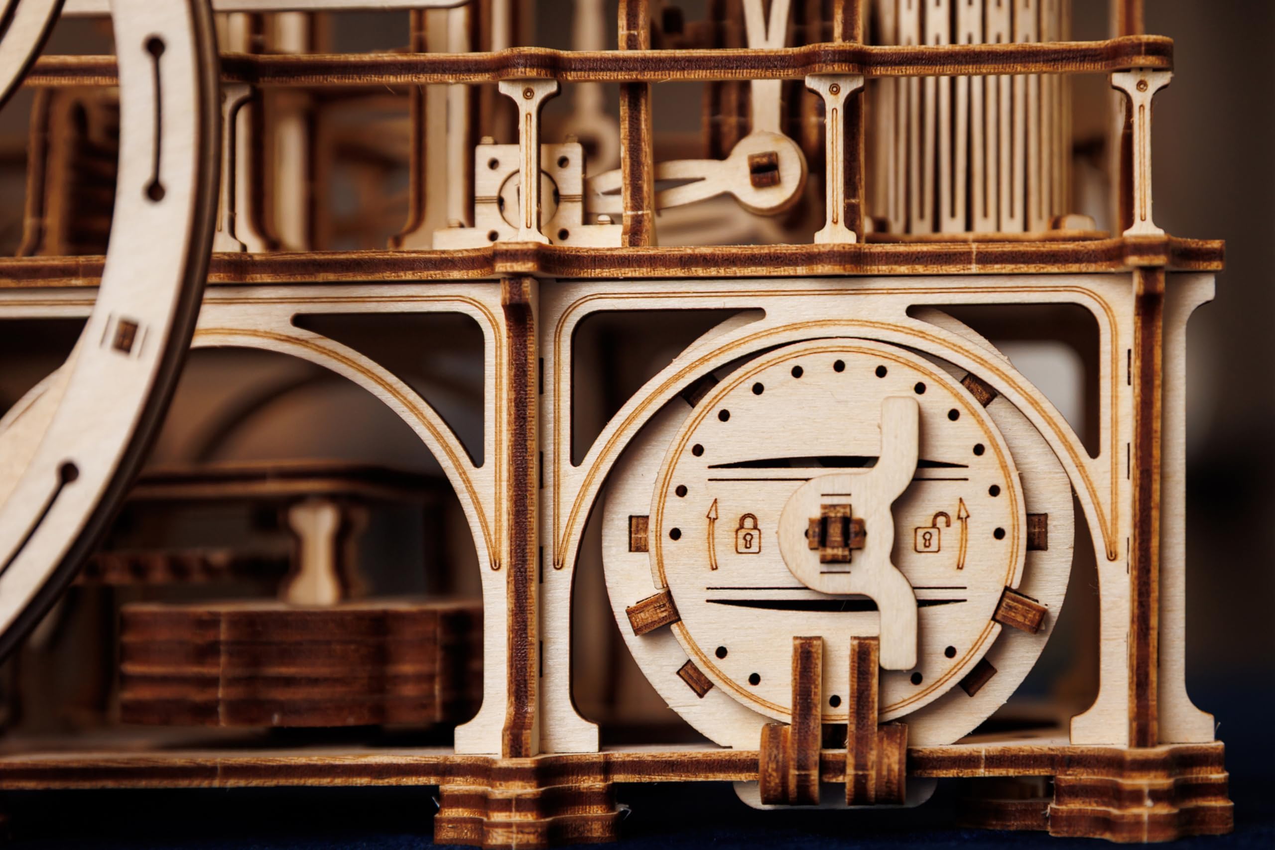 Wood Trick 18. Jahrhundert Dampflo-Bauset – Detaillierter Mechanismus – 22,9 x 20,3 cm – 3D-Holzpuzzles für Erwachsene zum Bauen – Ingenieur-DIY-Modelle für Erwachsene zum Bauen