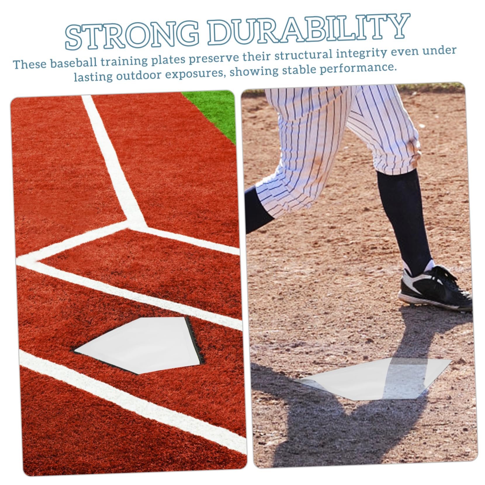 balacoo 2pcs Baseball Home Plates Training Bases TPE Material Safe for Outdoor Use
