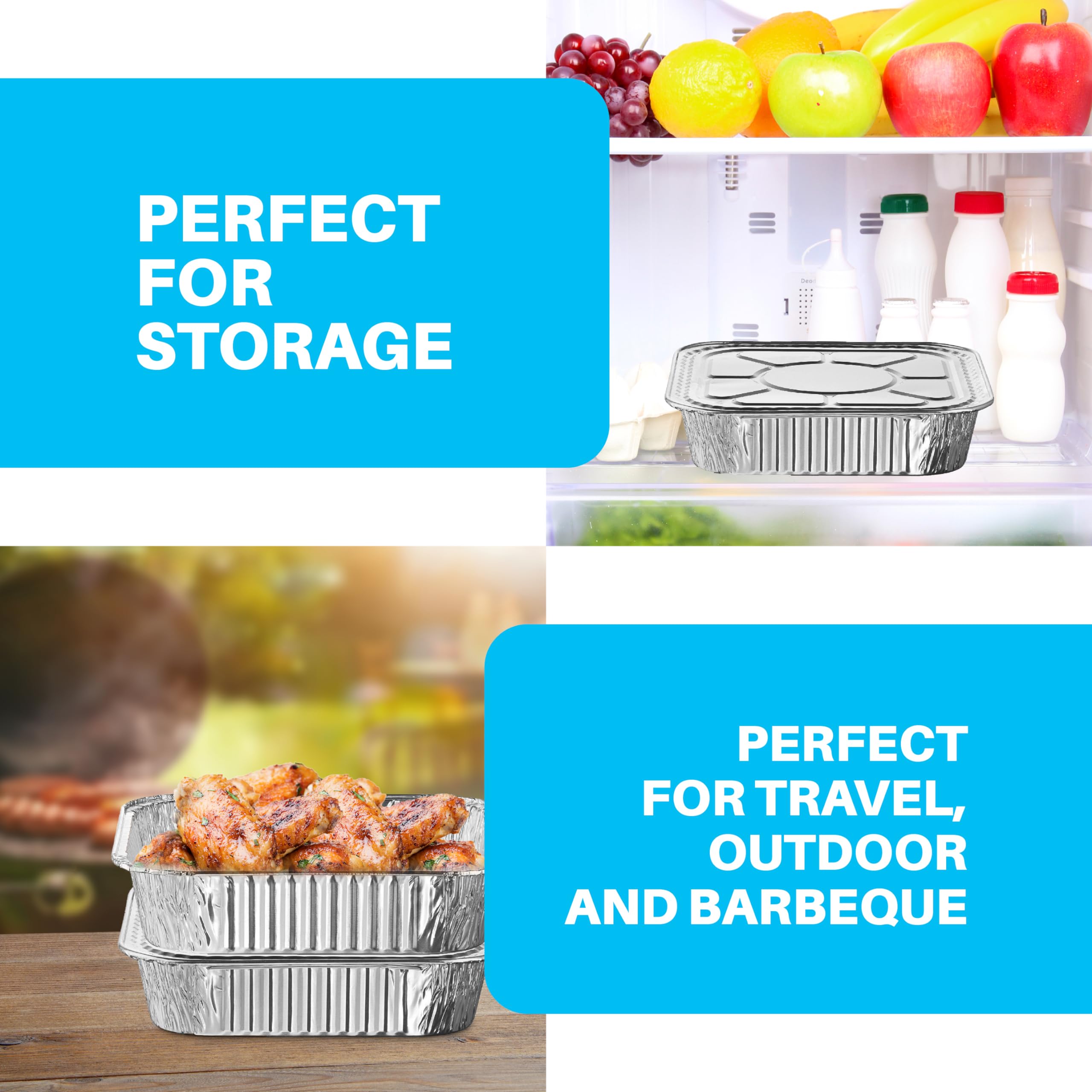 MontoPack Foil Baking Pans - 20 Pack -6