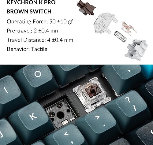 Miniatura 8 de Keychron Q4 Pro Teclado mecánico inalámbrico personalizado, QMKVIA programable de aluminio completo 60% diseño BluetoothRGB con cable con