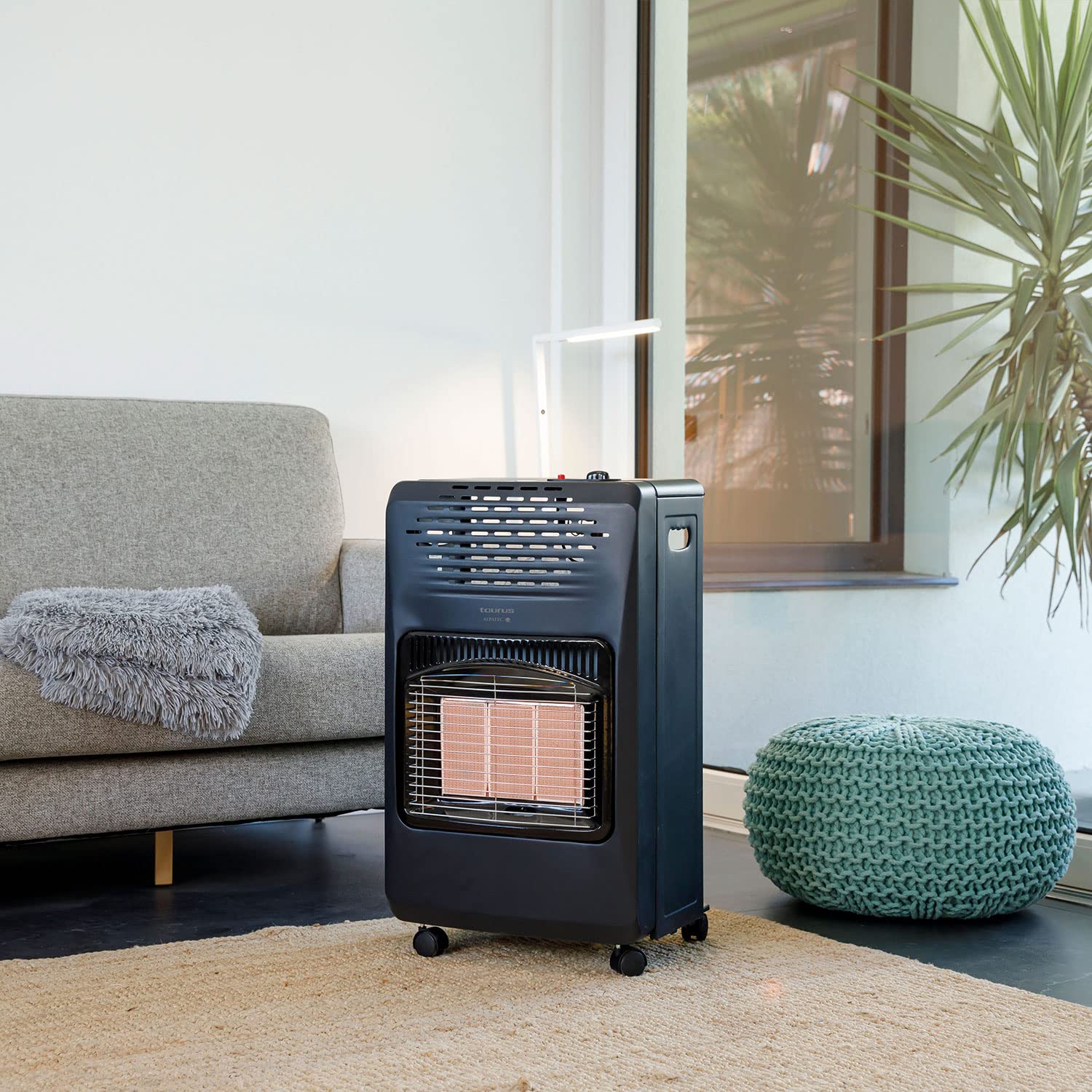 Taurus - Estufa de Gas Tropicano Compact 4200W | Cerámica de infrarrojos | 3 Niveles de Potencia | Diseño Plegable | Triple Sistema de Seguridad
