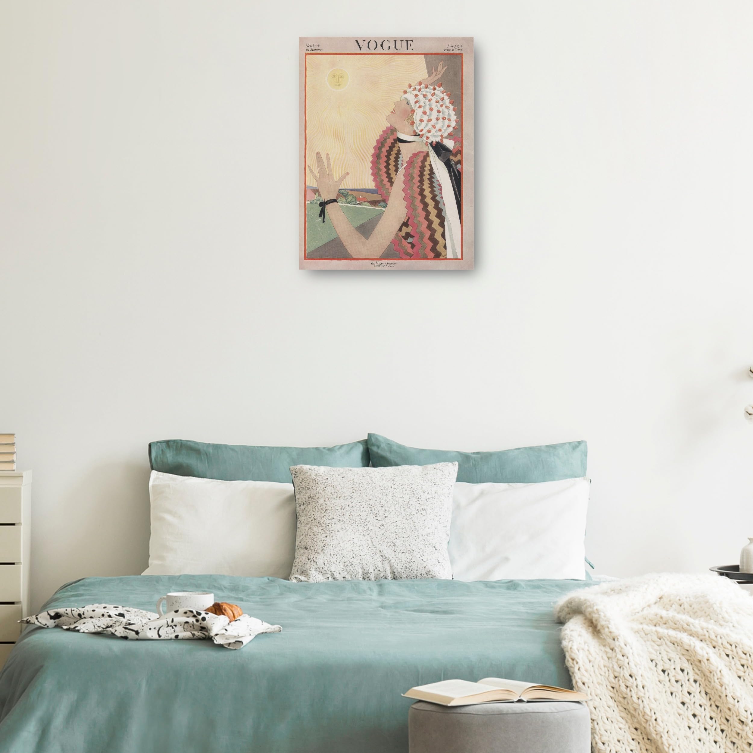 レア　VOGUE ヴィンテージ　壁掛け ビンテージ品◾️VOGUE ヴォーグ 壁掛け 木製パネル アート