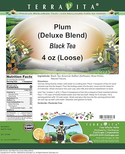 Miniatura 2 de Té Negro Ciruela (Suelto) (Deluxe Blend) (4 oz, ZIN 531248)