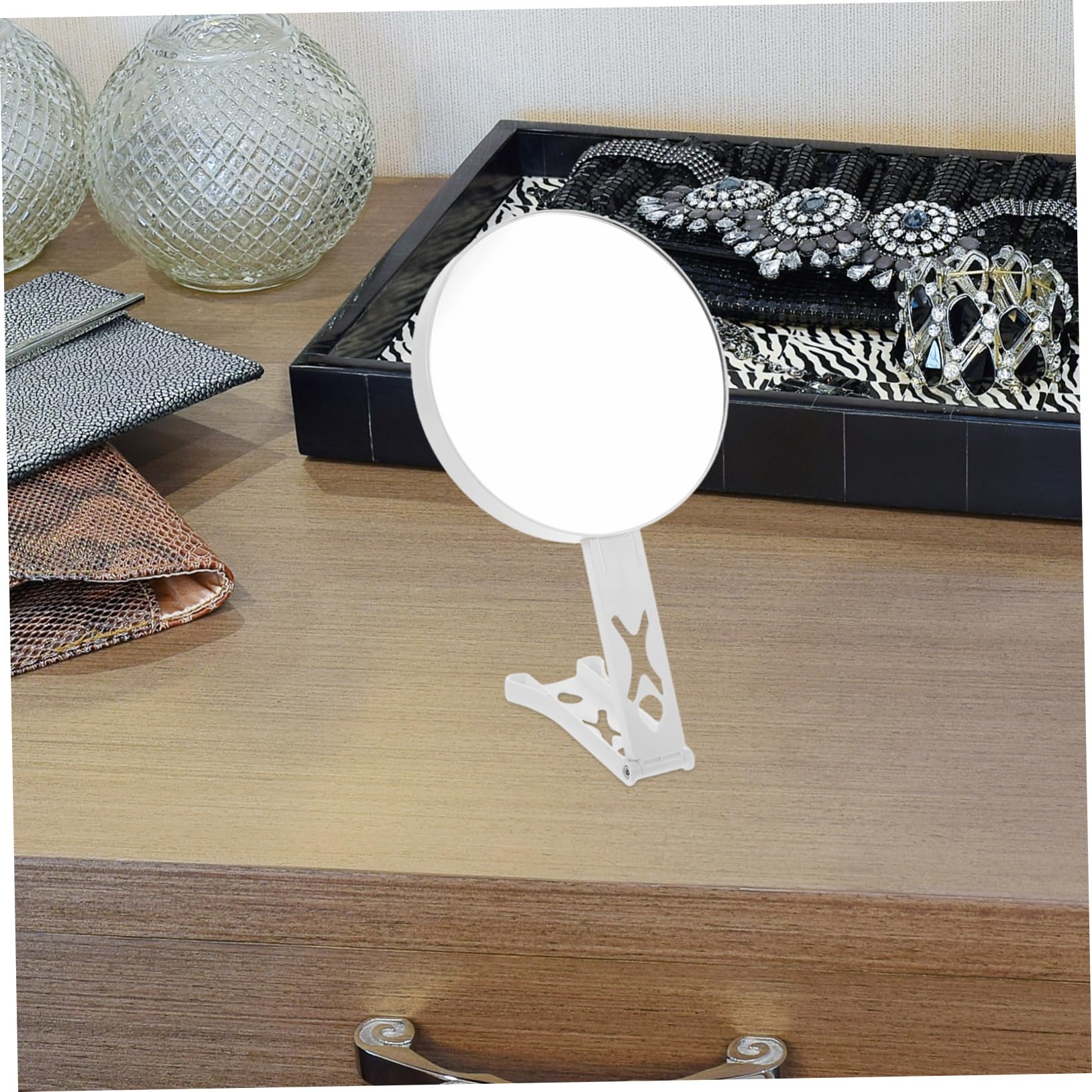 Ipetboom Specchio Trucco da Viaggio Pieghevole Abs Vetro 1x 20x
