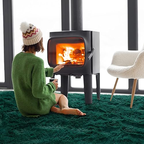 Miniatura 4 de Merelax - Tapete moderno afelpado para habitación, sala, habitación de niños y guardería, tapete decorativo suave, cómodo y antideslizante para