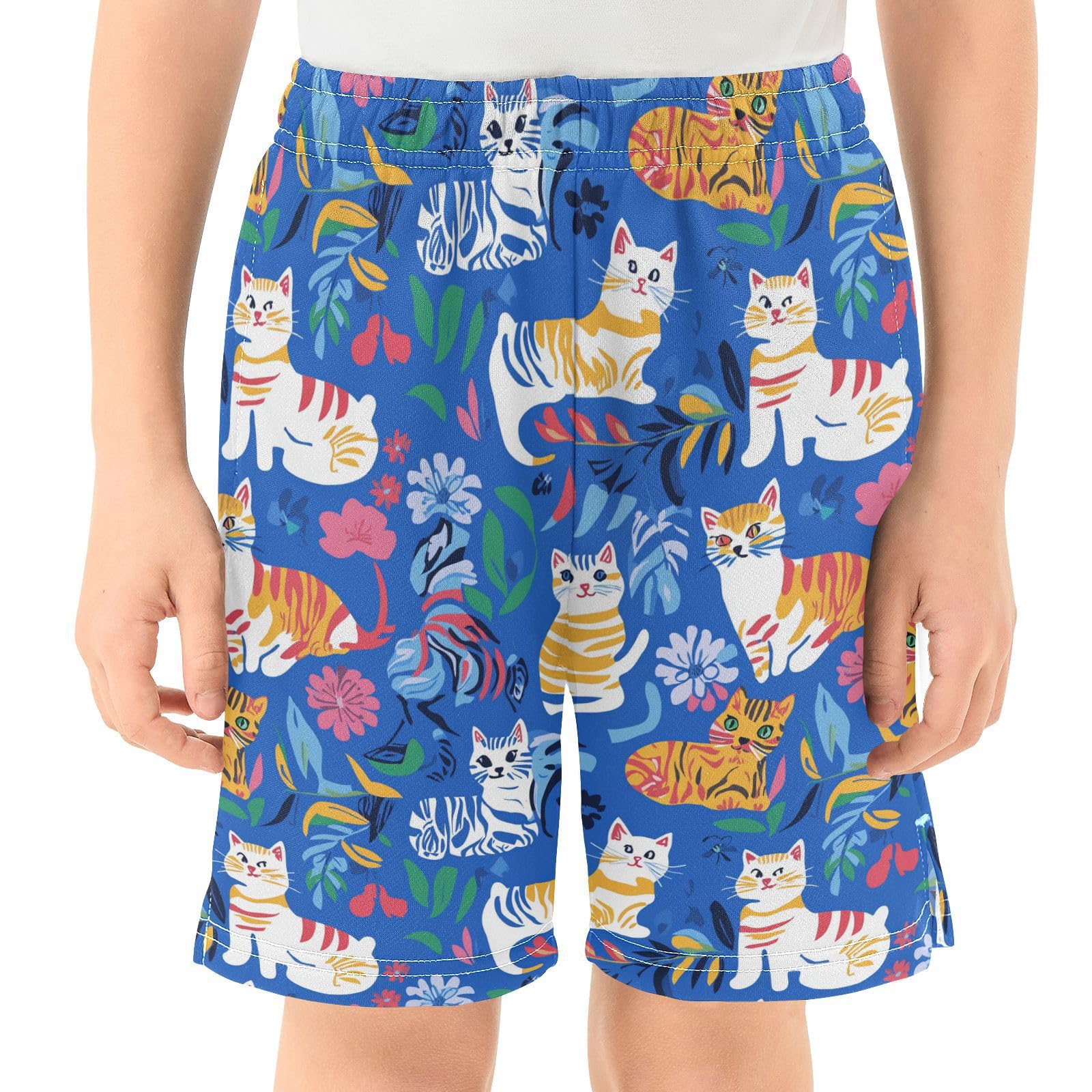 Caihoyu Boys Shorts with Pockets Light Weight Running Short Pants L Chic American Shorthaircats