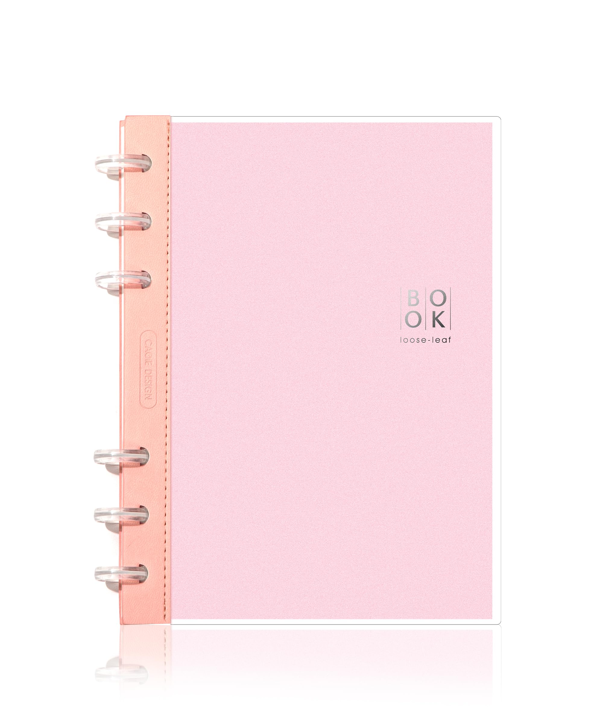 CAGIE Discbound Notebook - A5 Notebooks with Removable Pages 100 gsm, Small Notebook 5x7 College Ruled for School with Poly Cover, 100 Pages Discbound