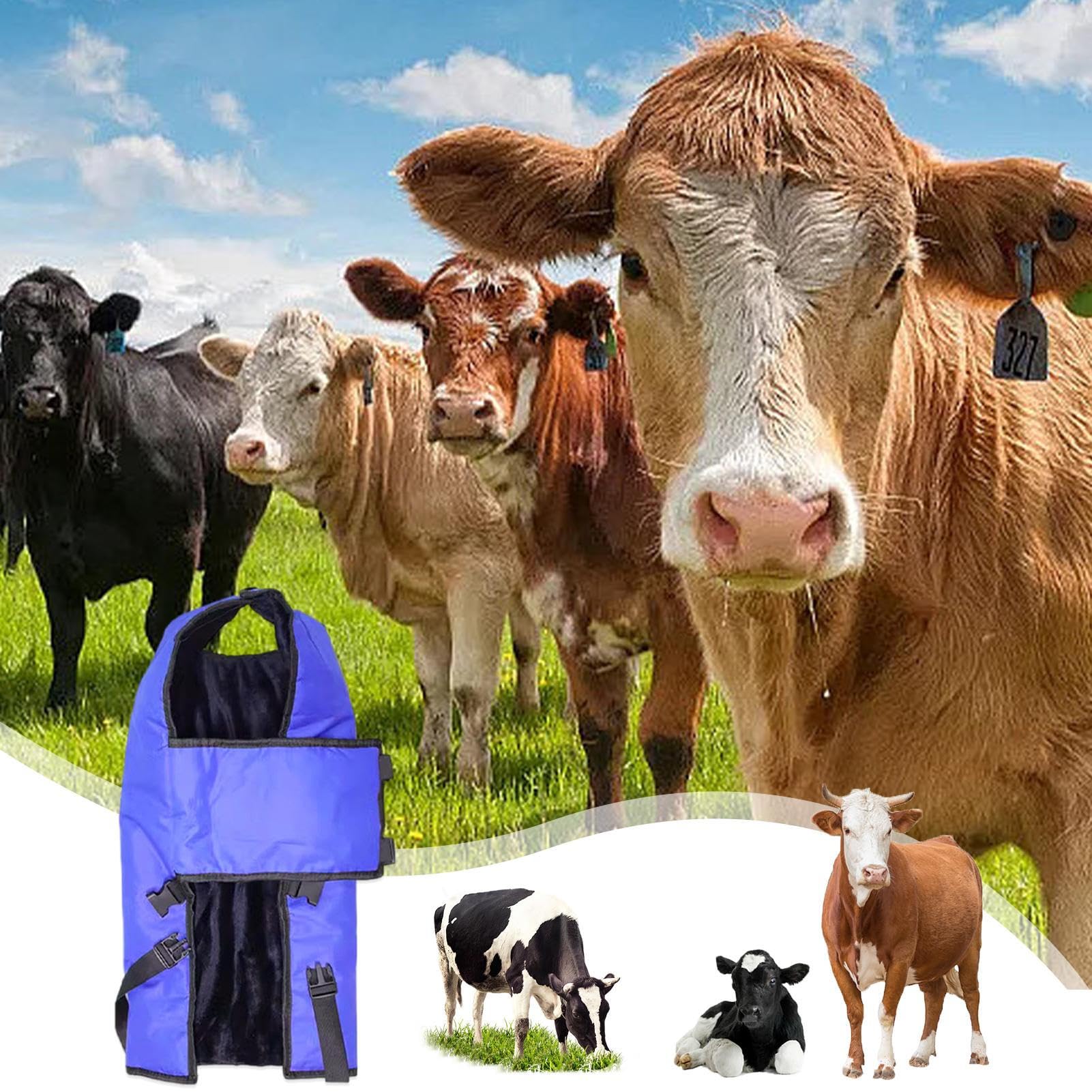 Coperta per vitelli, coperta per capra, coperta per polpaccio, coperta per polpacci, calda e antivento, per mantenere al caldo, protezione addominale, antivento
