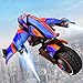 Robot de police américain de super-héros futuriste Transformer Super Stunt Flying Moto Bike Simulator: Ultimate Police Robot Shooting Games 2020