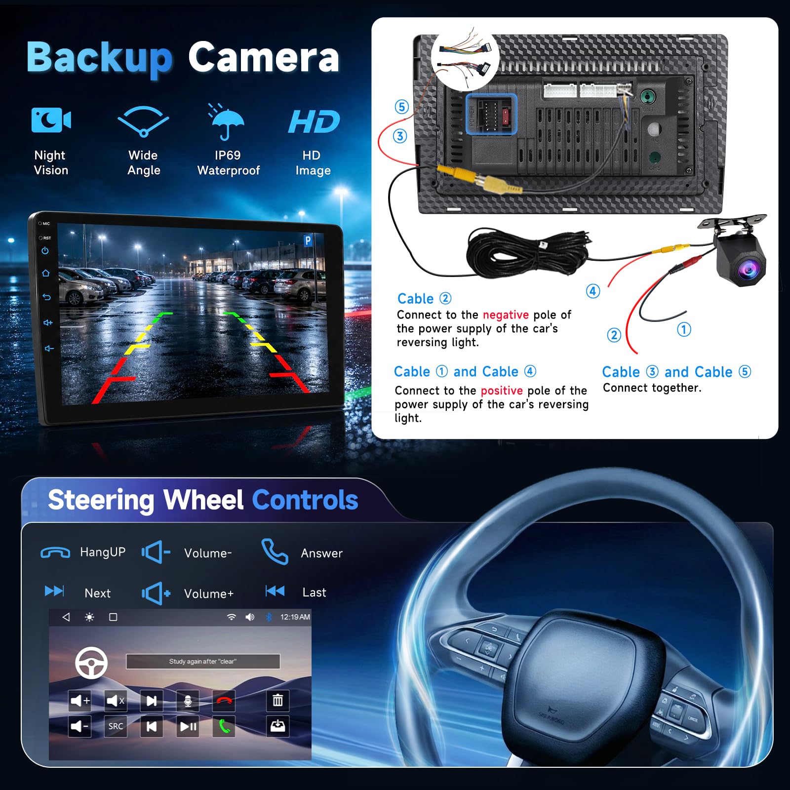 Hodozzy Radio 2 DIN para Peugeot 307 307CC 307SW 2002-2013 con Wireless CarPlay Android Auto, Pantalla Táctil IPS de 9 Pulgadas Radio con Bluetooth, DSP, FM/RDS, USB, SWC y Retroiluminación Color