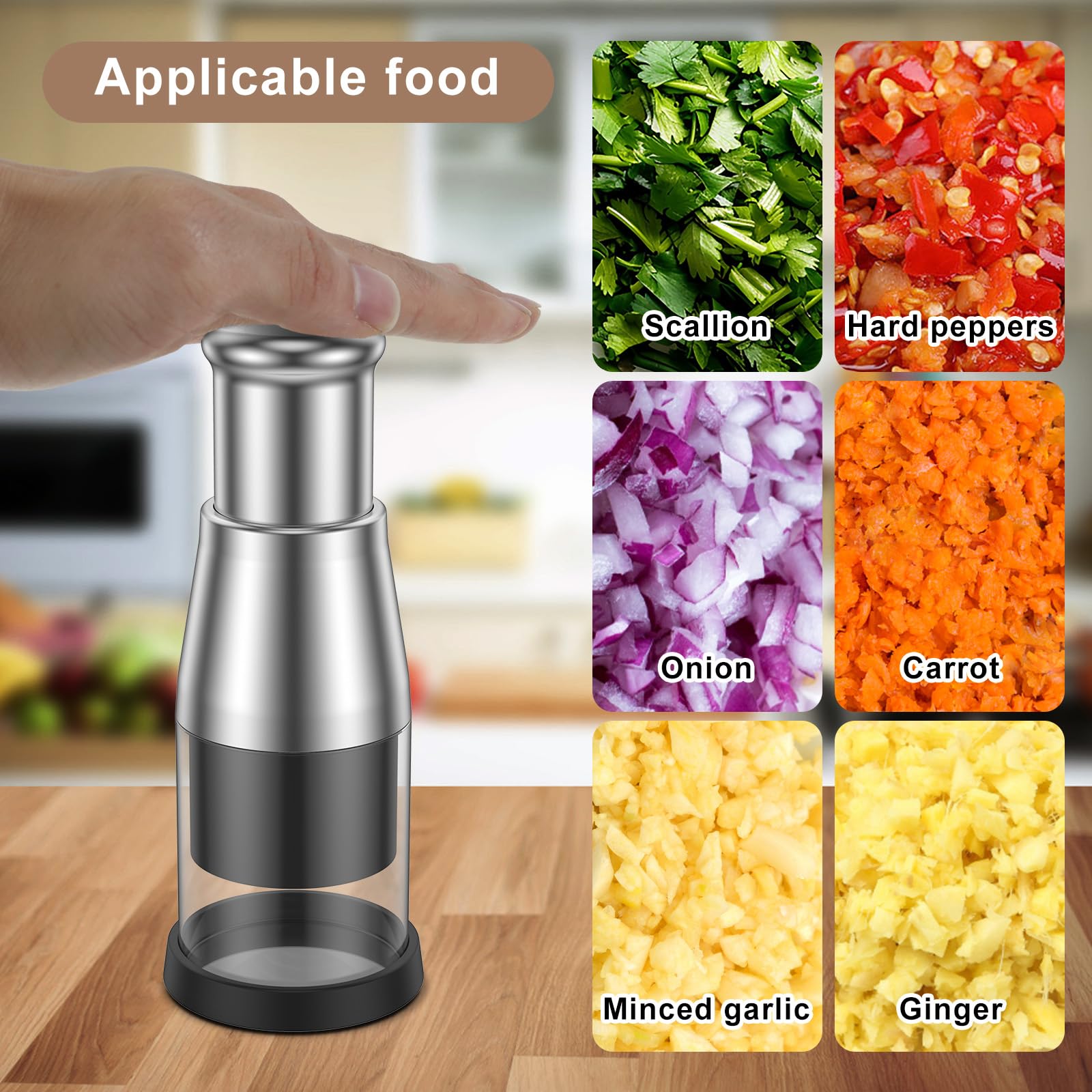 Hachoir à Aliments Manuel, Hachoir à Ail Rapide, Base