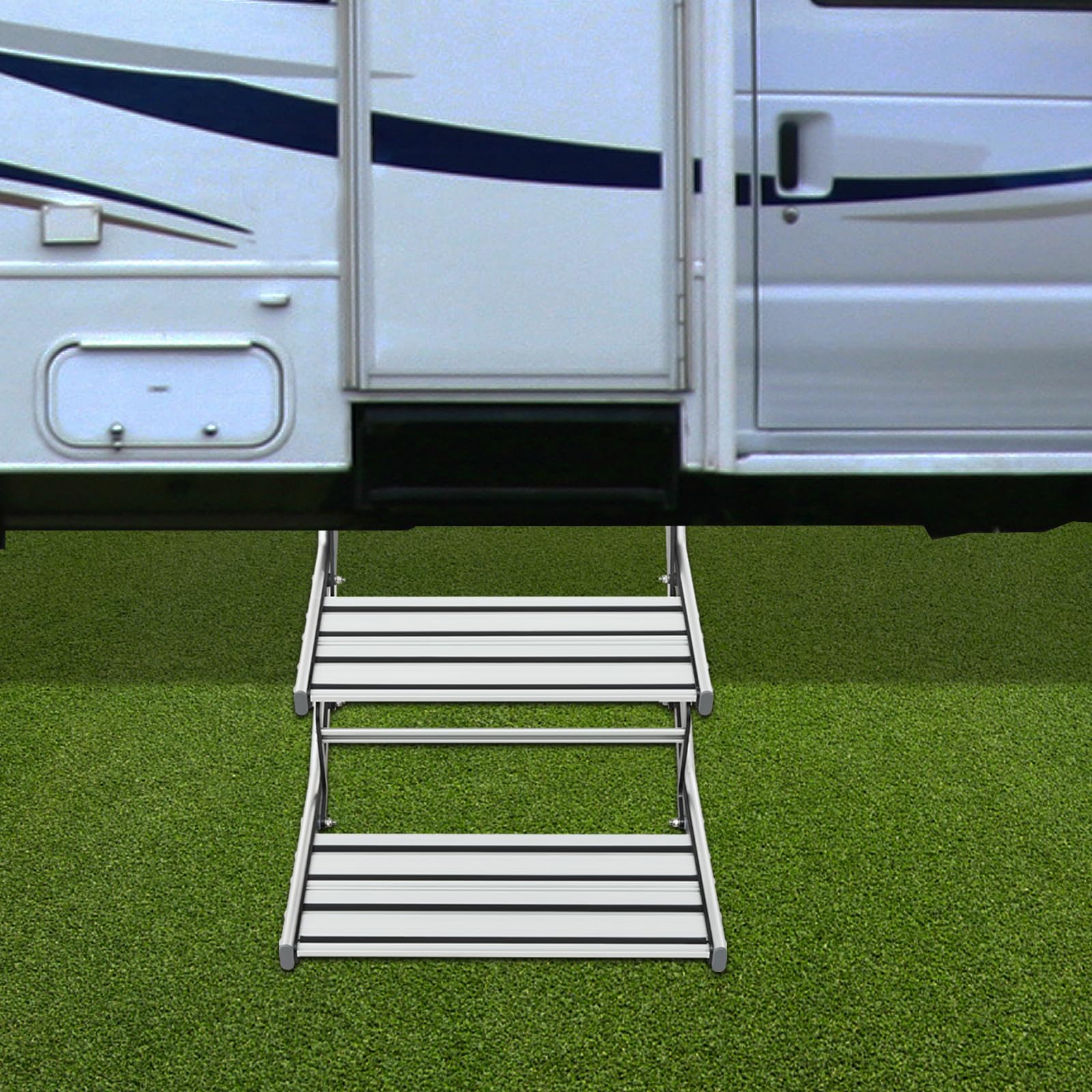 Wohnwagen Caravan Boot Camping Doppel Trittstufe Tritt Einstieg Treppe 2 Stufen