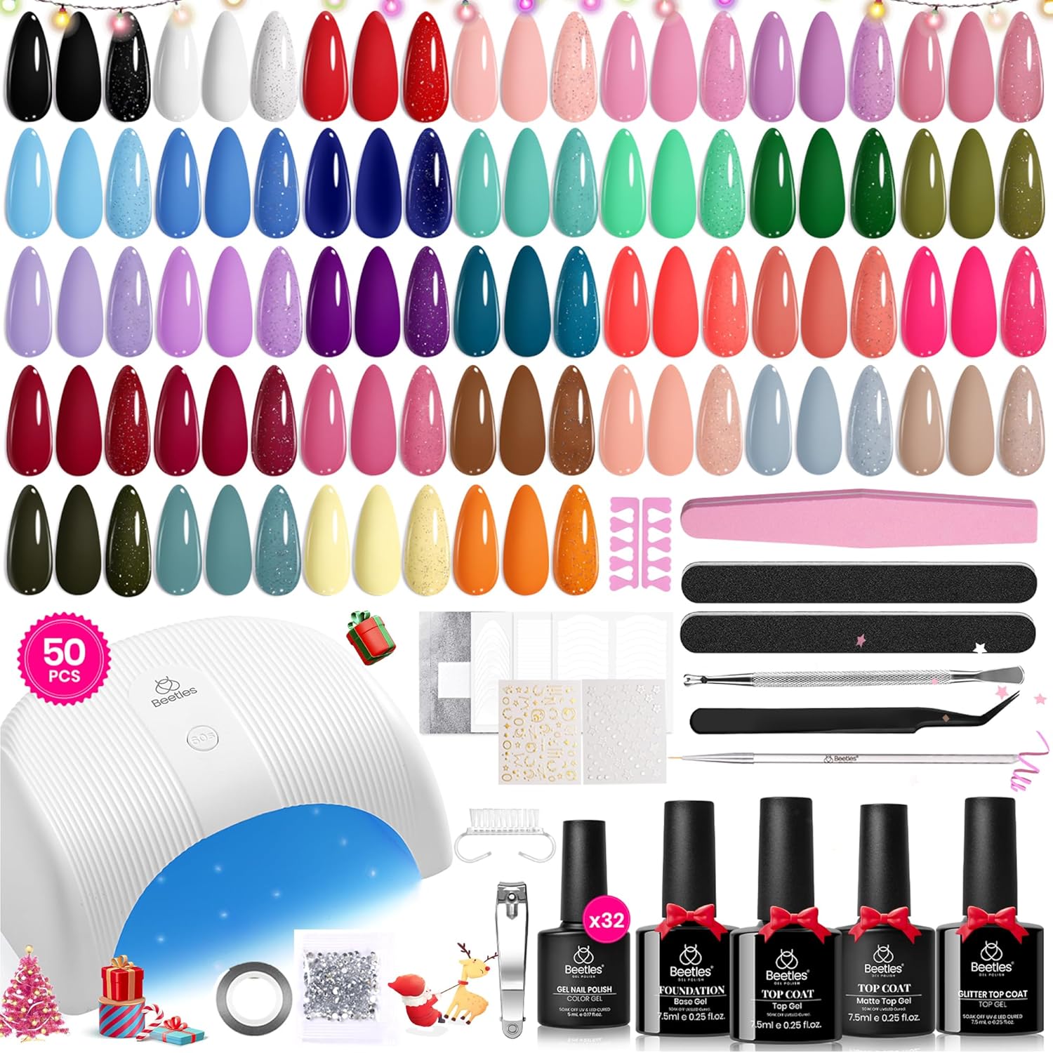 Beetles Gel Nail Polish Kit with UV Light - Image 2