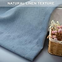 Vista 216 de Orange Linen Curtains 72 Inch Length for Living Room 2 Panels Set Back Tab Loop Pocket Semi Sheer Copper Brown Burnt Orange Curtains for Bedroom