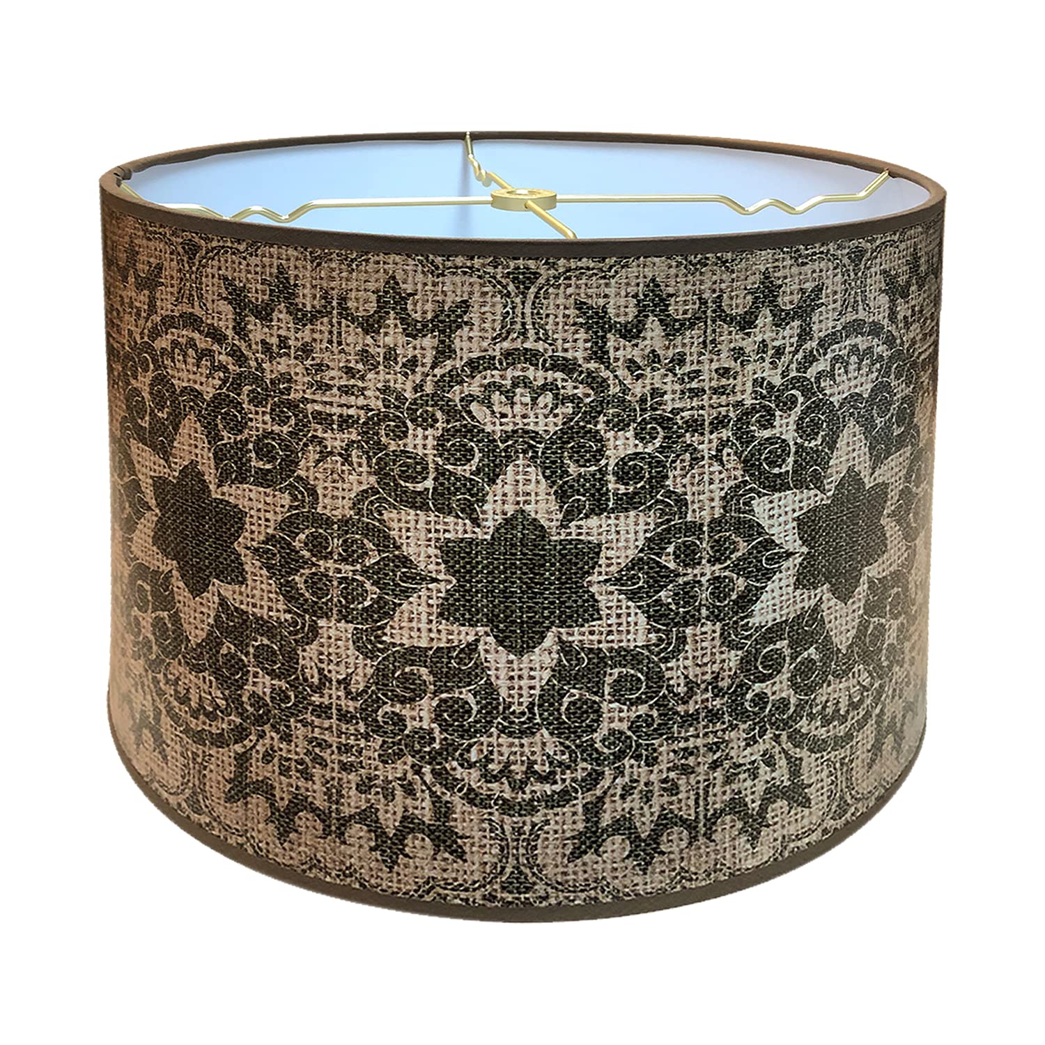 Royal Designs, Inc. Trendy Decorative Handmade Drum Shade, Made in USA, 10in, HBC-8068-10, Desert Flower