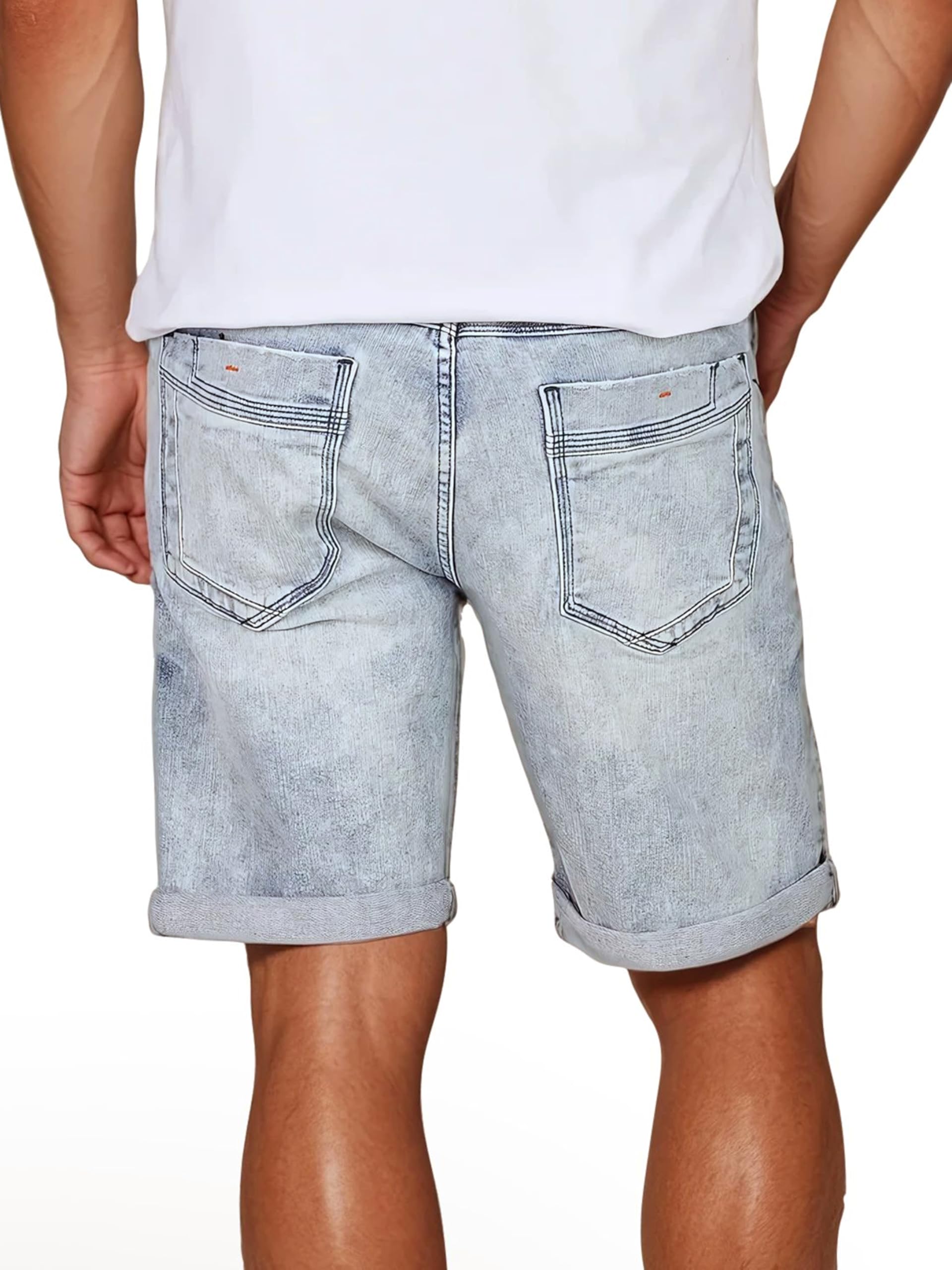riverso Dżinsy męskie krótkie krótkie spodenki Regular Fit RIVTom krótkie spodenki bermudy szorty letnie denim jednokolorowe czarne szare niebieskie 30 31 32 33 34 36 38 40 42