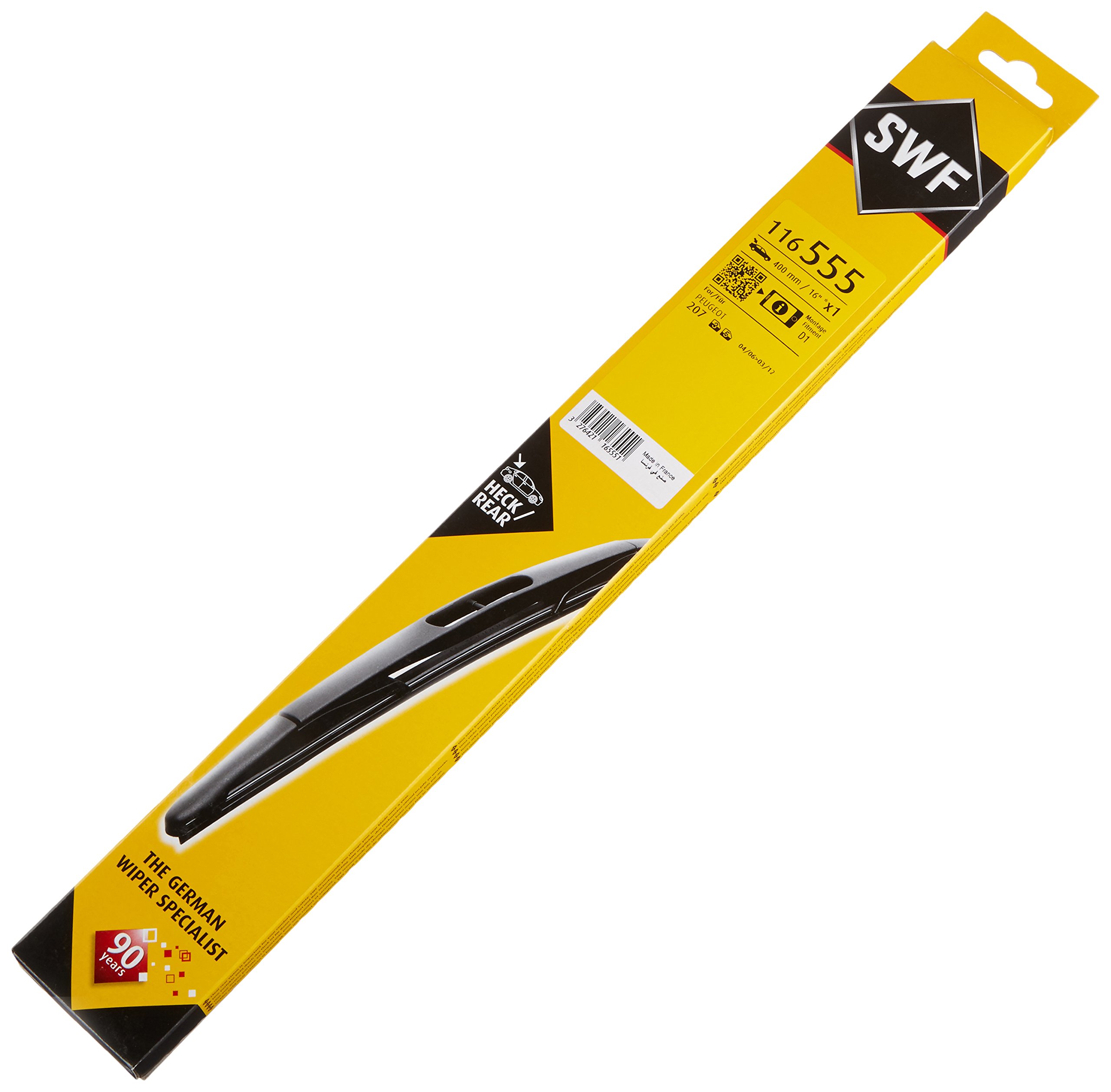 Valeo SWF Das Original Rear Arka Silecek Peugeot 207 (2009-2015) (400 MM) 116555