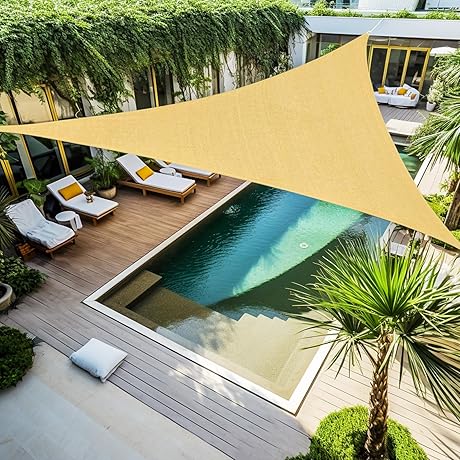 Amagenix Sand Sun Shade Sail, 20' X 20' X 20'