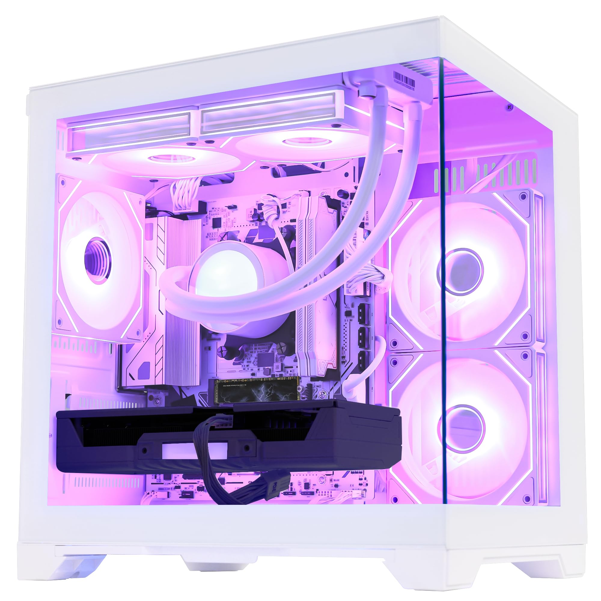 AI-Optimized Gaming PC Desktop GeForce RTX 5070 12GB GDDR7, AMD Ryzen 7 7800X3D 4.2 GHz, 1TB PCIe SSD, 16GB DDR5 RAM, 650W PSU, Windows 11, White