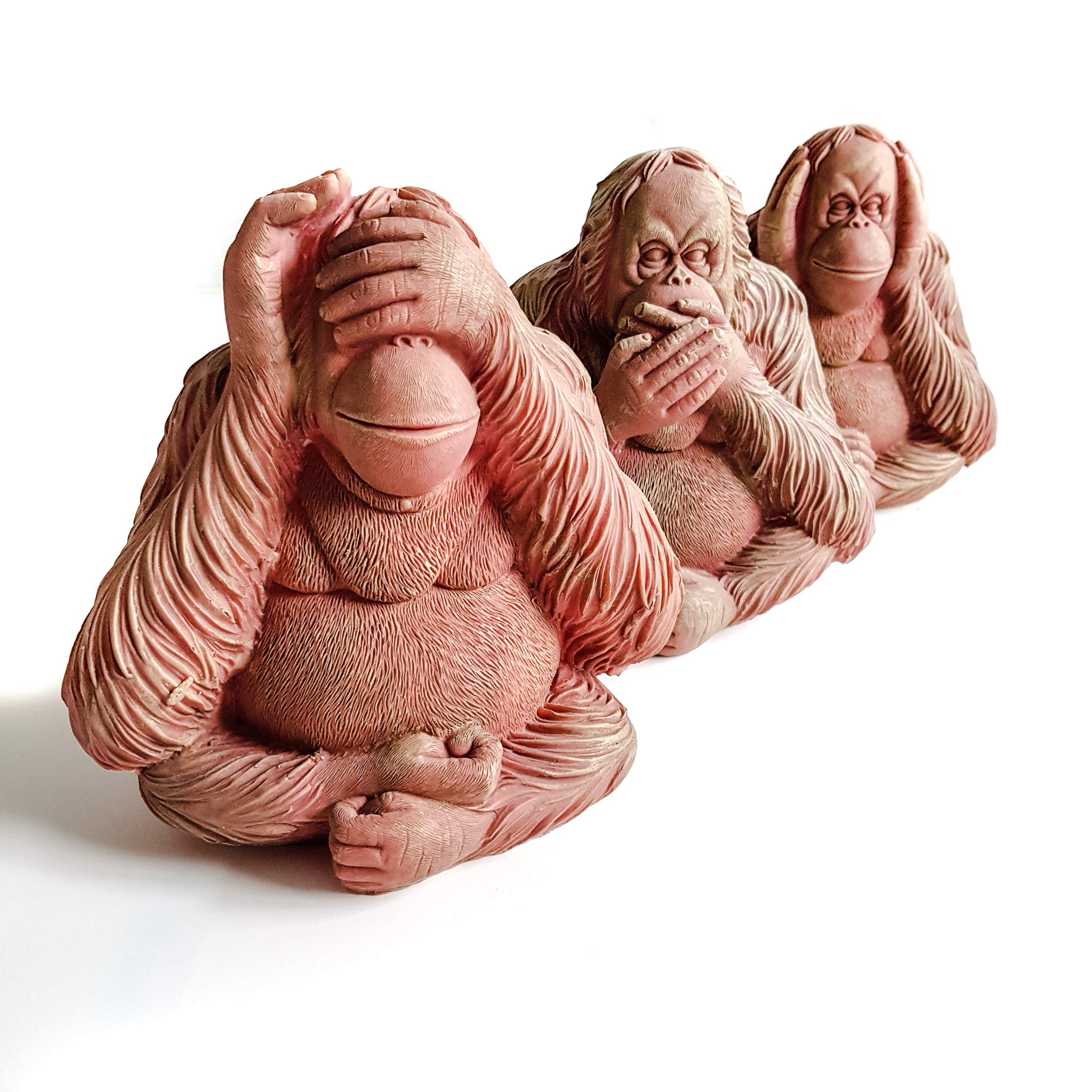 Buy Garden Mile Resin Garden Ornaments Outdoor 3 Wise Monkeys with