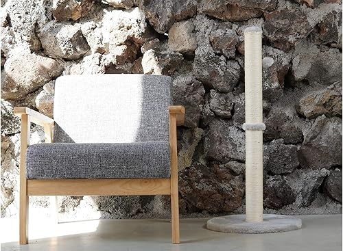 Miniatura 6 de Kazura Poste rascador para gatos de 34 pulgadas de alto, rascador de poste para gatos con cuerda de sisal y base cubierta con felpa suave, rascador