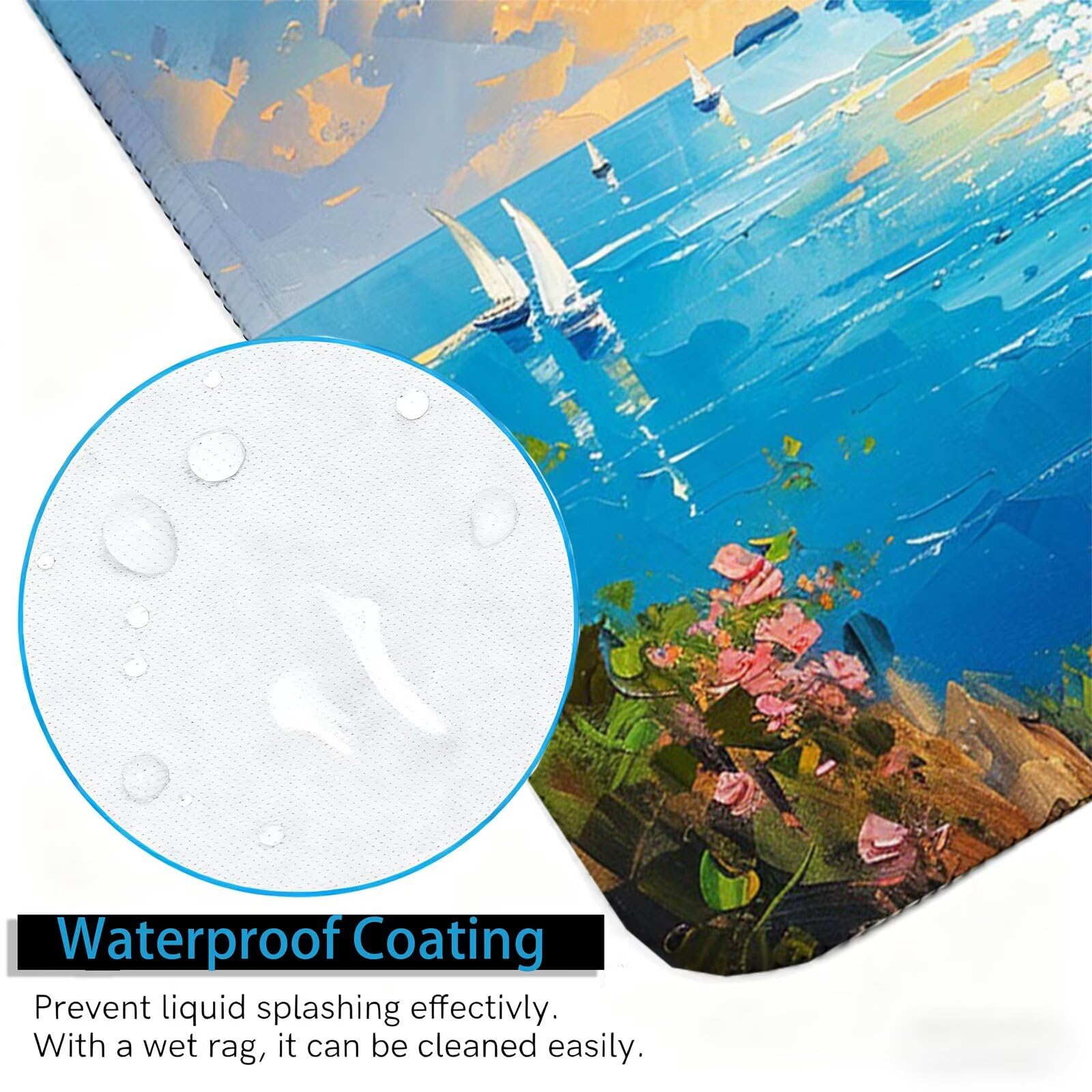Tappetino Mouse XXL Casa 150x917 cm Mousepad Fiore Sottomano Scrivania Gaming, Base in Gomma Antiscivolo, Bordi Cuciti Rinforzati, Tappeto Mouse Grande per PC Desktop, Regalo Festa del Papà H0-838