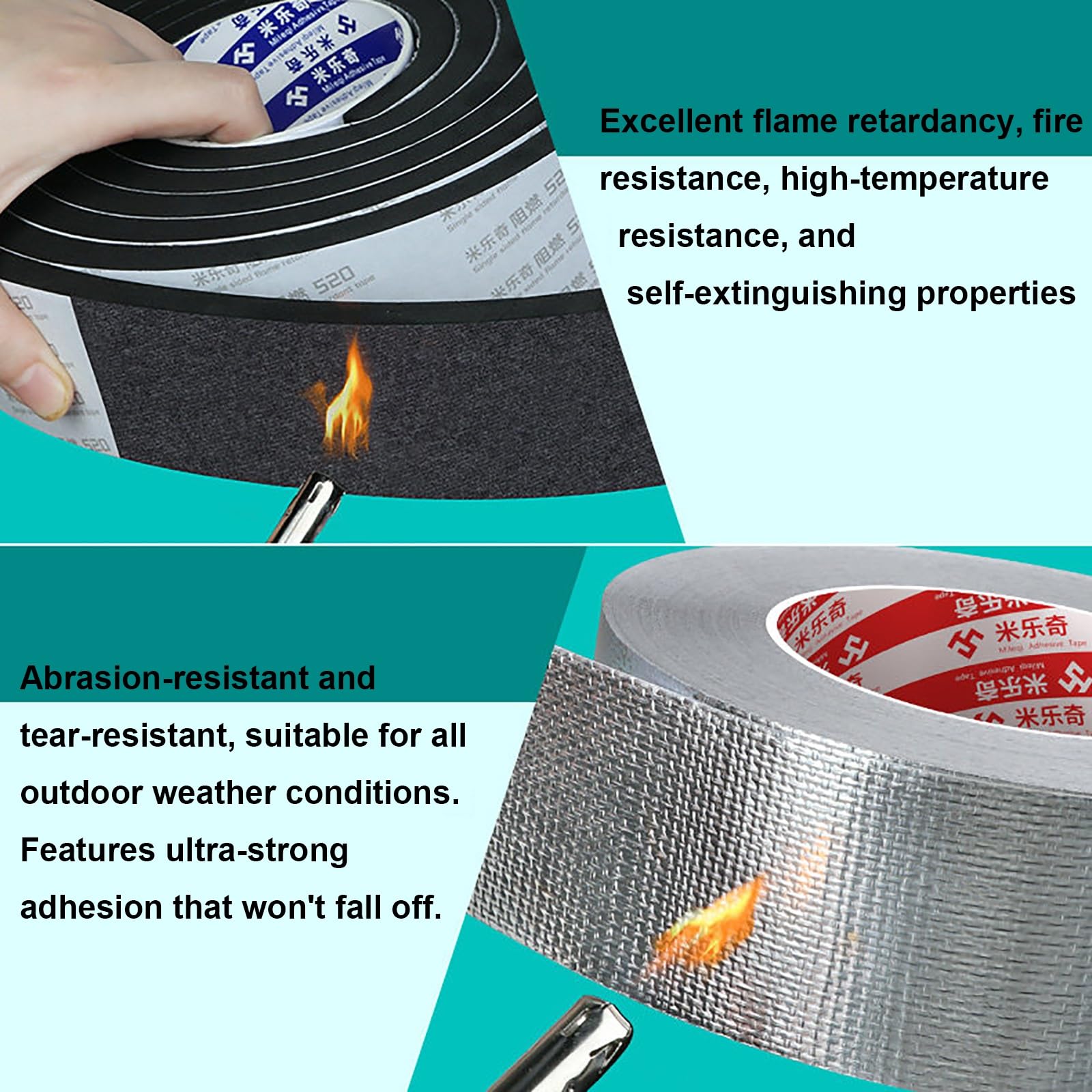 Avvolgimento del nastro isolante for tubi, avvolgimento for dell'acqua in schiuma esterna e lamina, riduce la perdita di calore(TH 20mm/0.79in(x) W 30mm/1.18in)