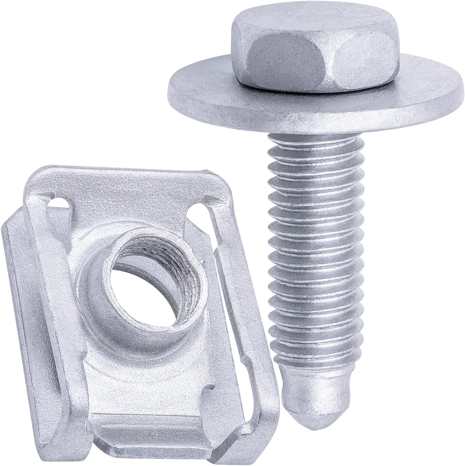 Rexka 5 Sets Splash Shield Undercar Center Cover Spring Nut Retainer Skid Plate Screw Bolt Kit for Mercedes Benz W168 W169 W245 W203 W204 C205 W210 W211