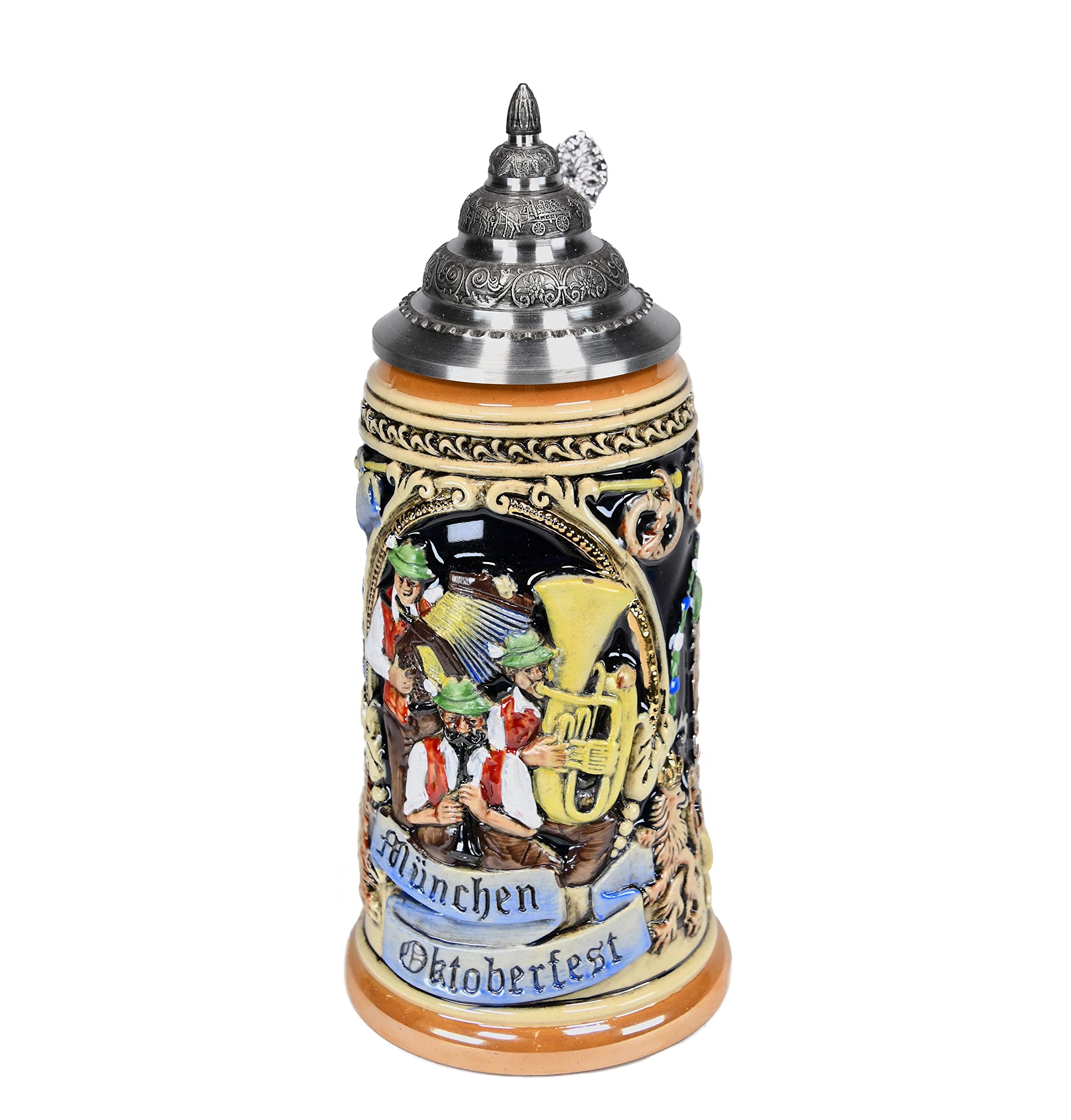 Munic Octoberfest (Muenchen Oktoberfest) Full Relief German Beer Stein