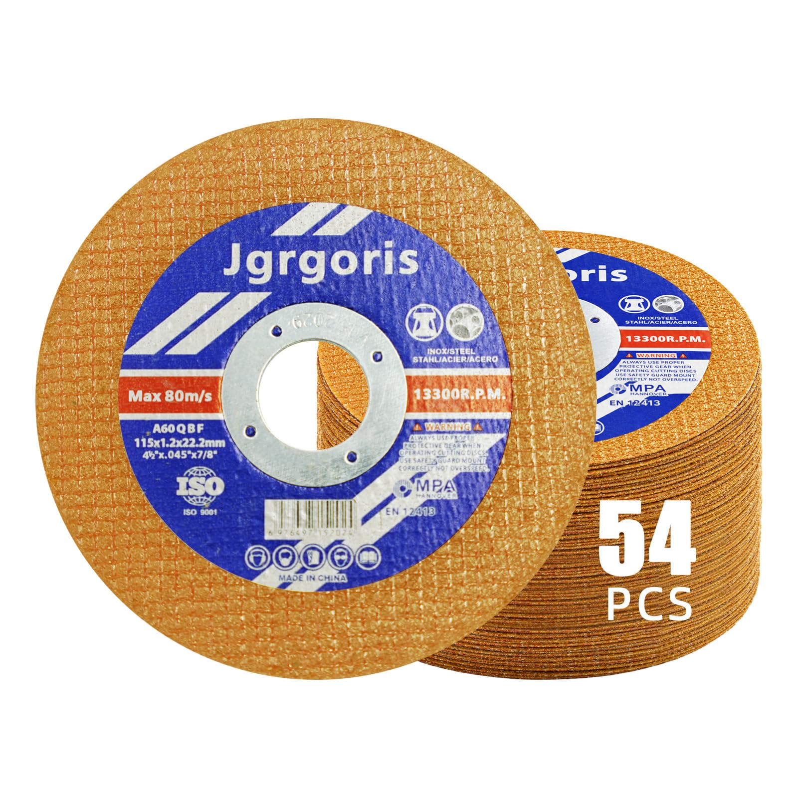 Cut-Off Wheels - 54 Pack for Metal & Stainless Steel -20