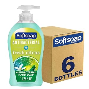 Softsoap Antibacterial Liquid Hand Soap Fresh Citrus Scent Hand Soap 11 25 Ounce 6 Pack