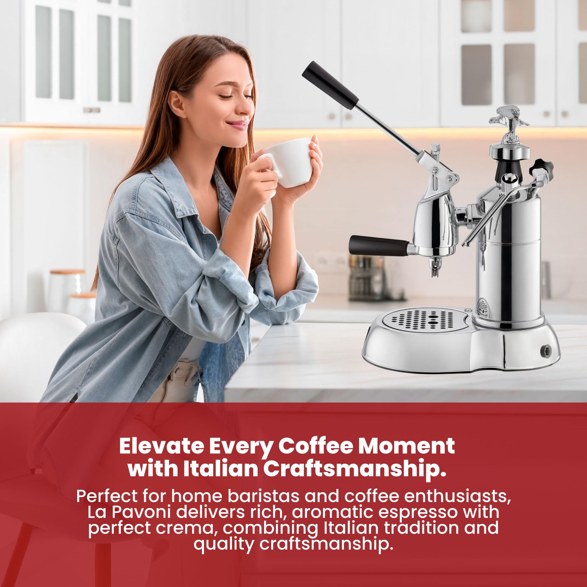エスプレッソマシン クローム仕上げ Amazon | La Pavoni Stradivari - ミラノ 16カップレバーエスプレッソ
