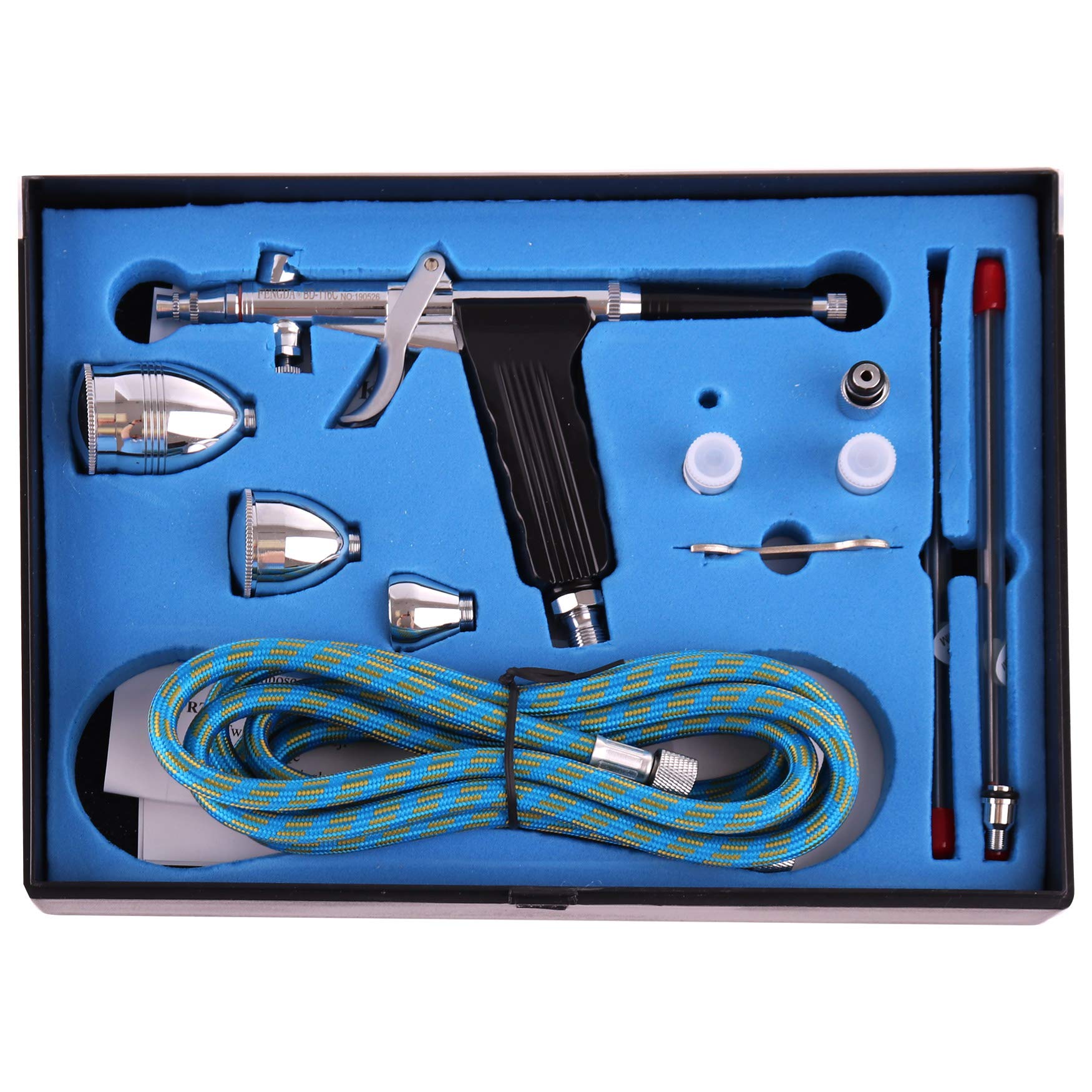FENGDA Airbrush Spritzpistole MINI Lackierpistole 0,3 0,5 0,8 Düsen Behältern