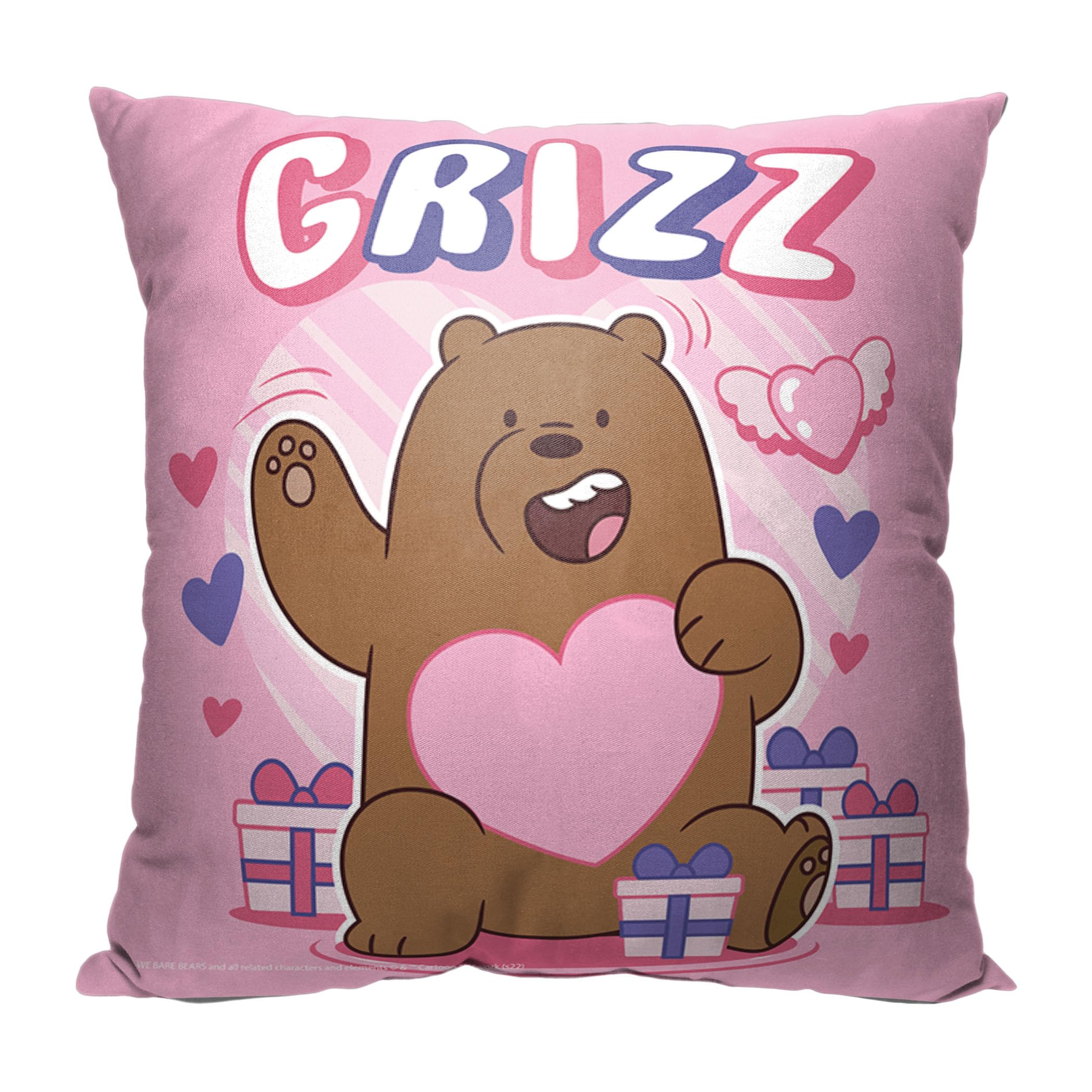 NORTHWEST Cartoon Network - We Bare Bears Pillow 18 x 18 Grizz