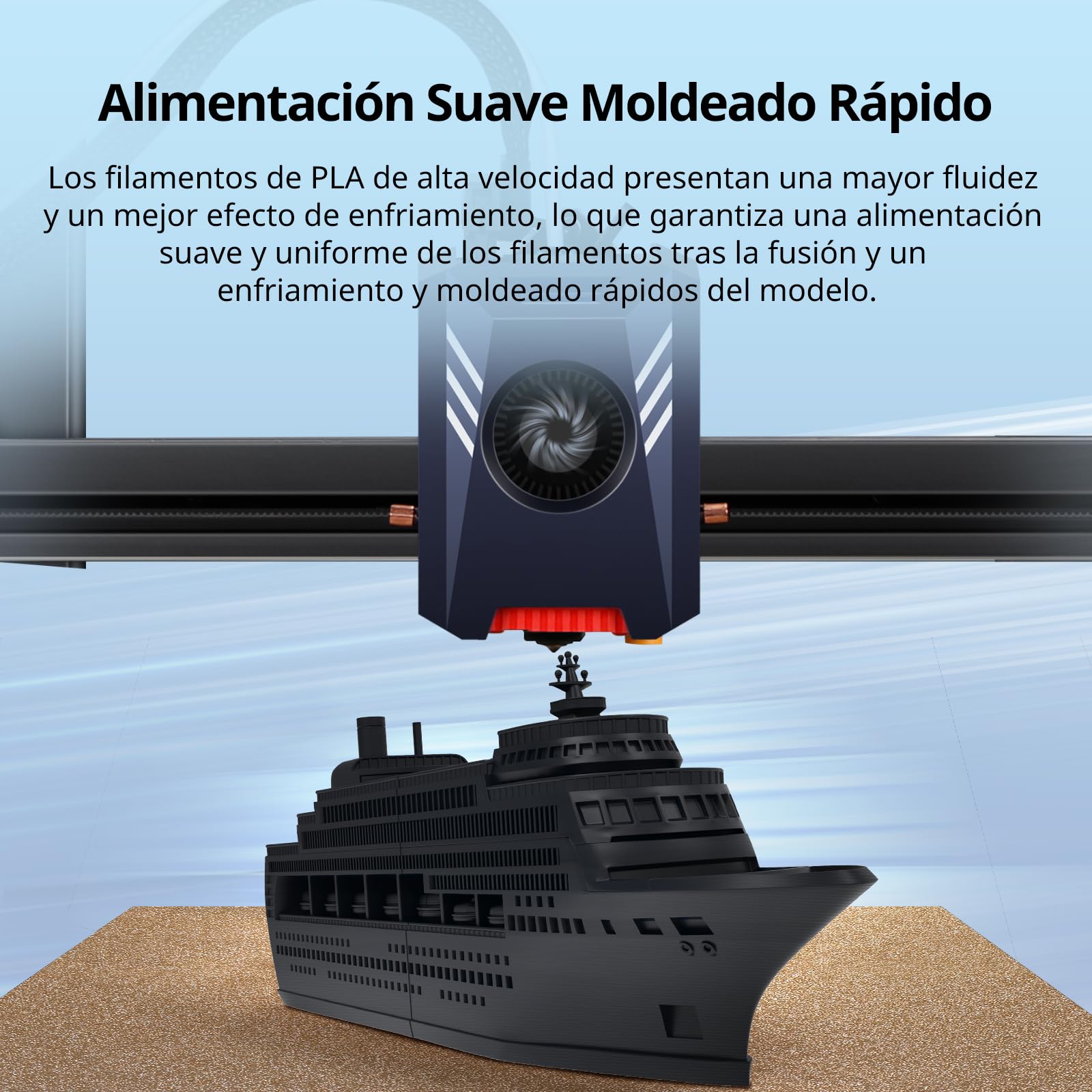 ANYCUBIC Filamento PLA 1,75mm, Filamento de Alta Velocidad para Impresoras 3D, RFID para Impresión Inteligente, Filamento PLA Rápido, Precisión Dimensional +/- 0,02mm, 4KG,Negro Perla