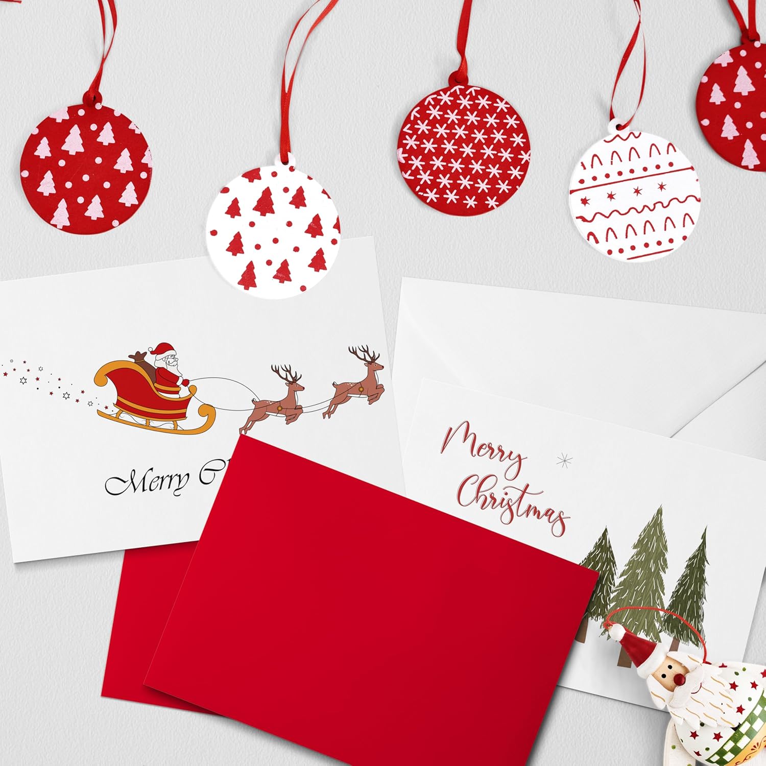 Dessie 50 Unique Christmas Cards Boxed with Envelopes & Stickers, 4” x 6” Holiday Cards for Kids Charity Work Employees Clients, Bulk Variety Pack - Image 3