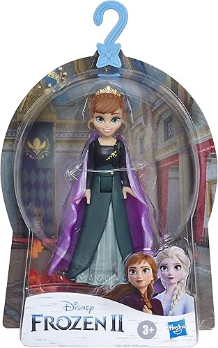 Miniatura 2 de Hasbro Disney Frozen Queen Anna - Muñeca pequeña con capa extraíble inspirada en la película Frozen 2, juguete para niños de 3 años en adelante