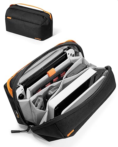 tomtoc Carrying Bag for Nintendo Switch OLED, Protective Large Capacity, with 20 Game Card Slots, Travel Storage Pouch, Electronics Accessory